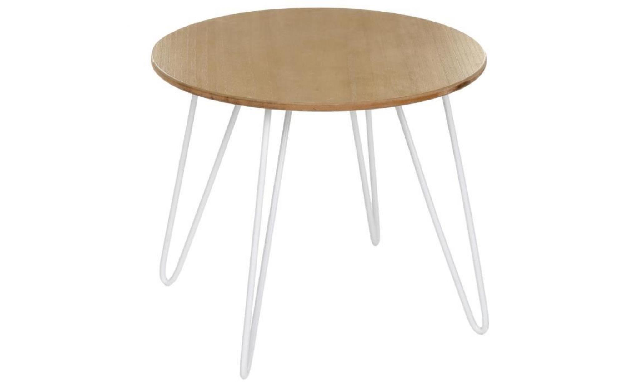 table basse design   esprit scandinave   coloris blanc