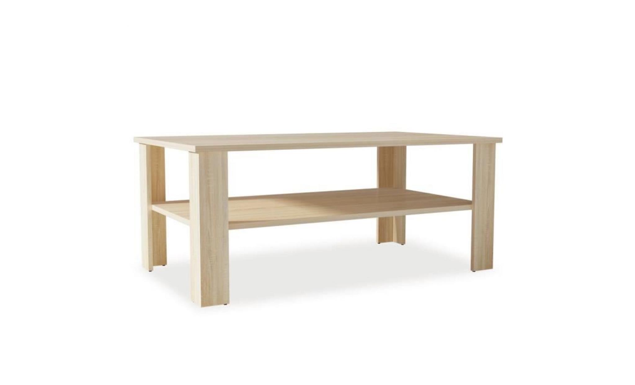 table basse design moderne en aggloméré 100 x 59 x 42 cm pas cher