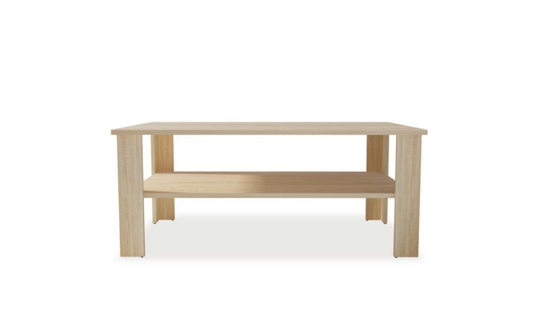 table basse design moderne en aggloméré 100 x 59 x 42 cm pas cher