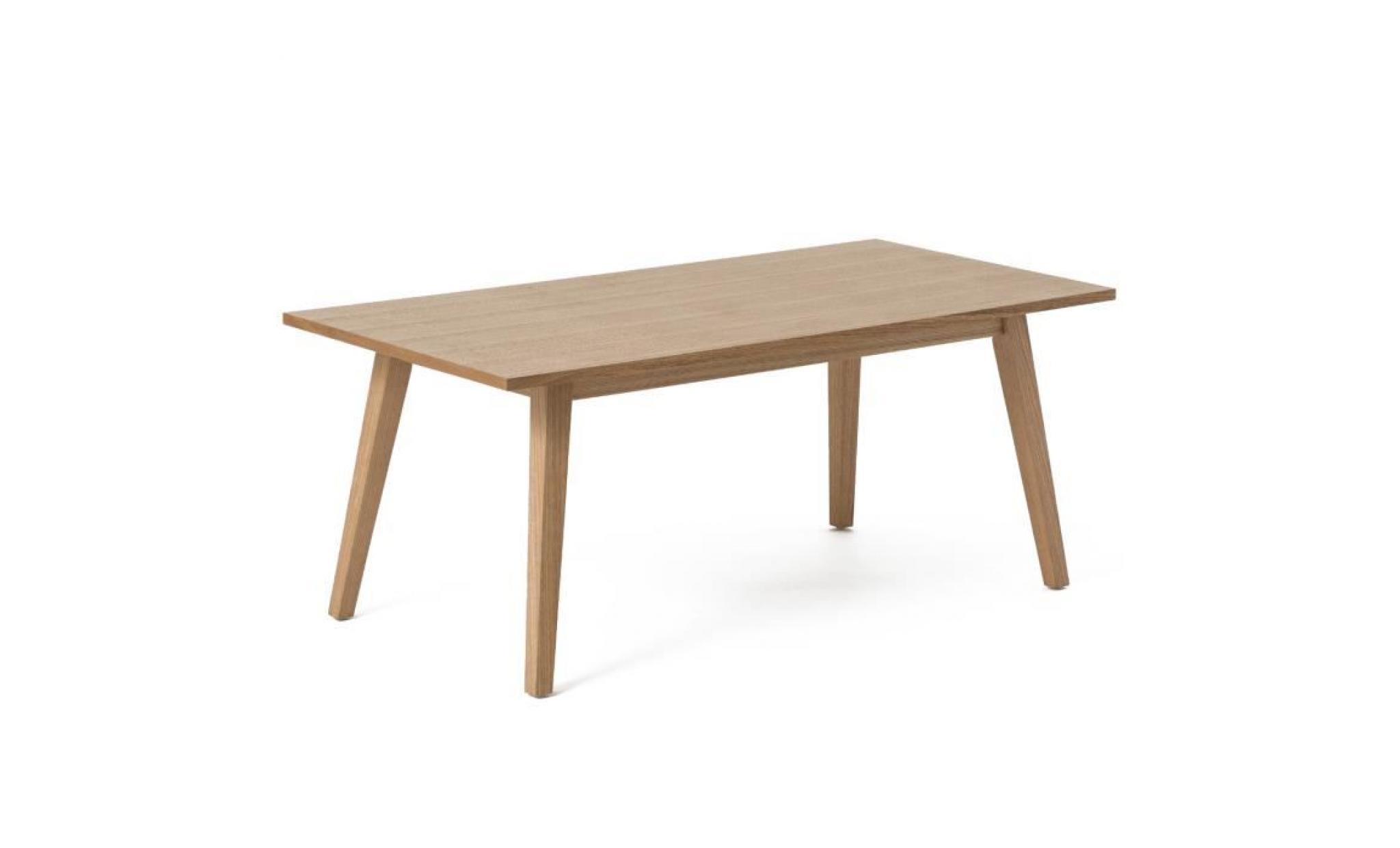 table basse design scandinave alskar chêne 120 cm x 65 cm