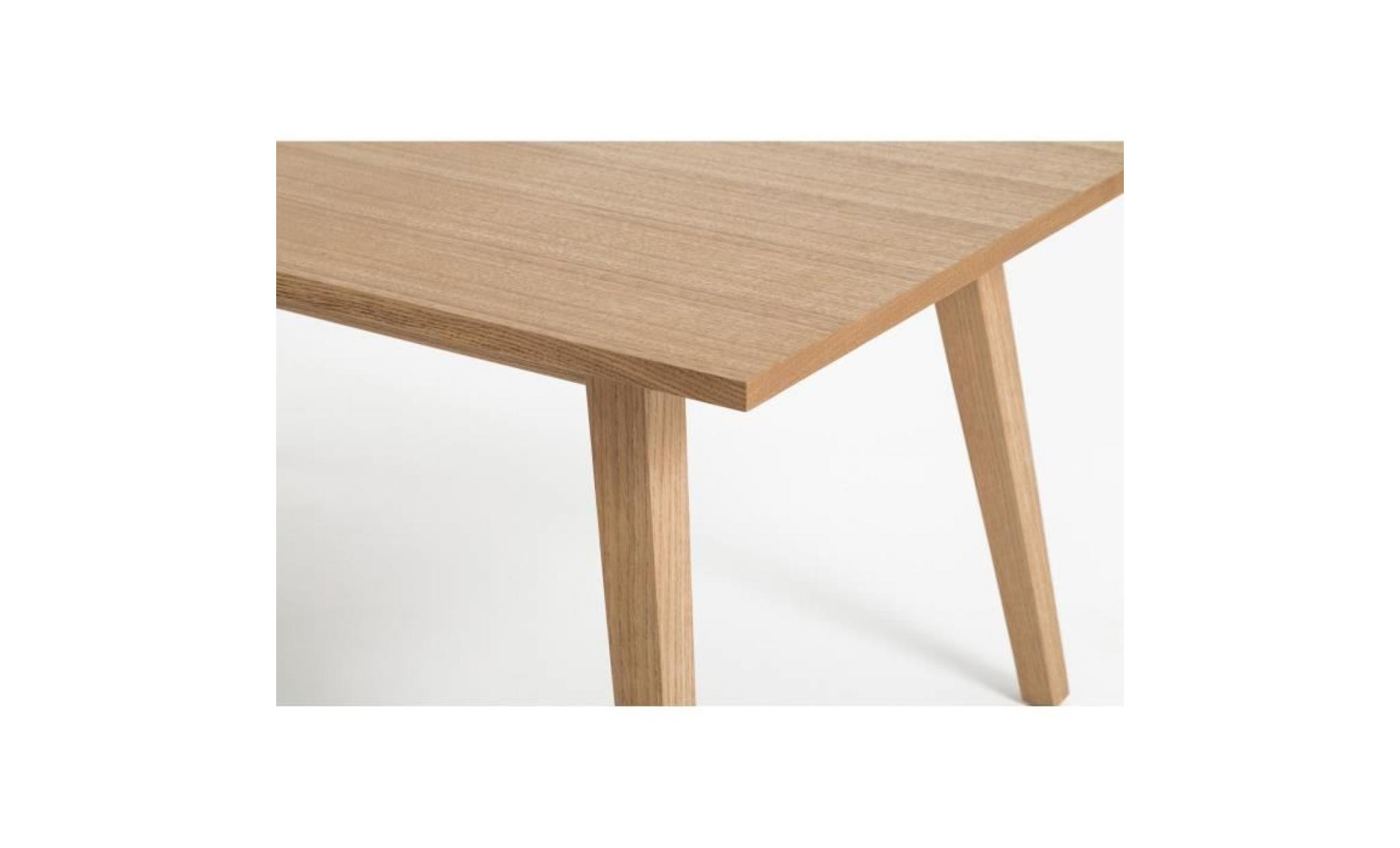 table basse design scandinave alskar chêne 120 cm x 65 cm pas cher