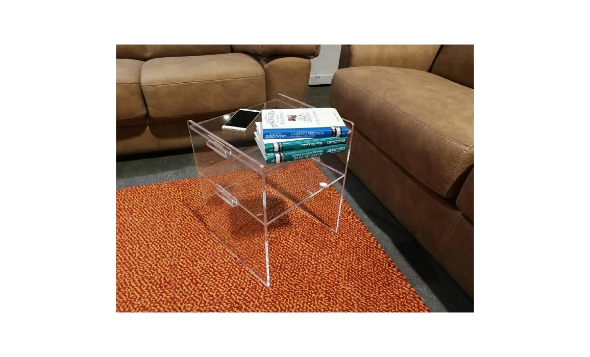 table basse effett verre acrylique transparent table basse plexiglass table moderne de sejour, salon
