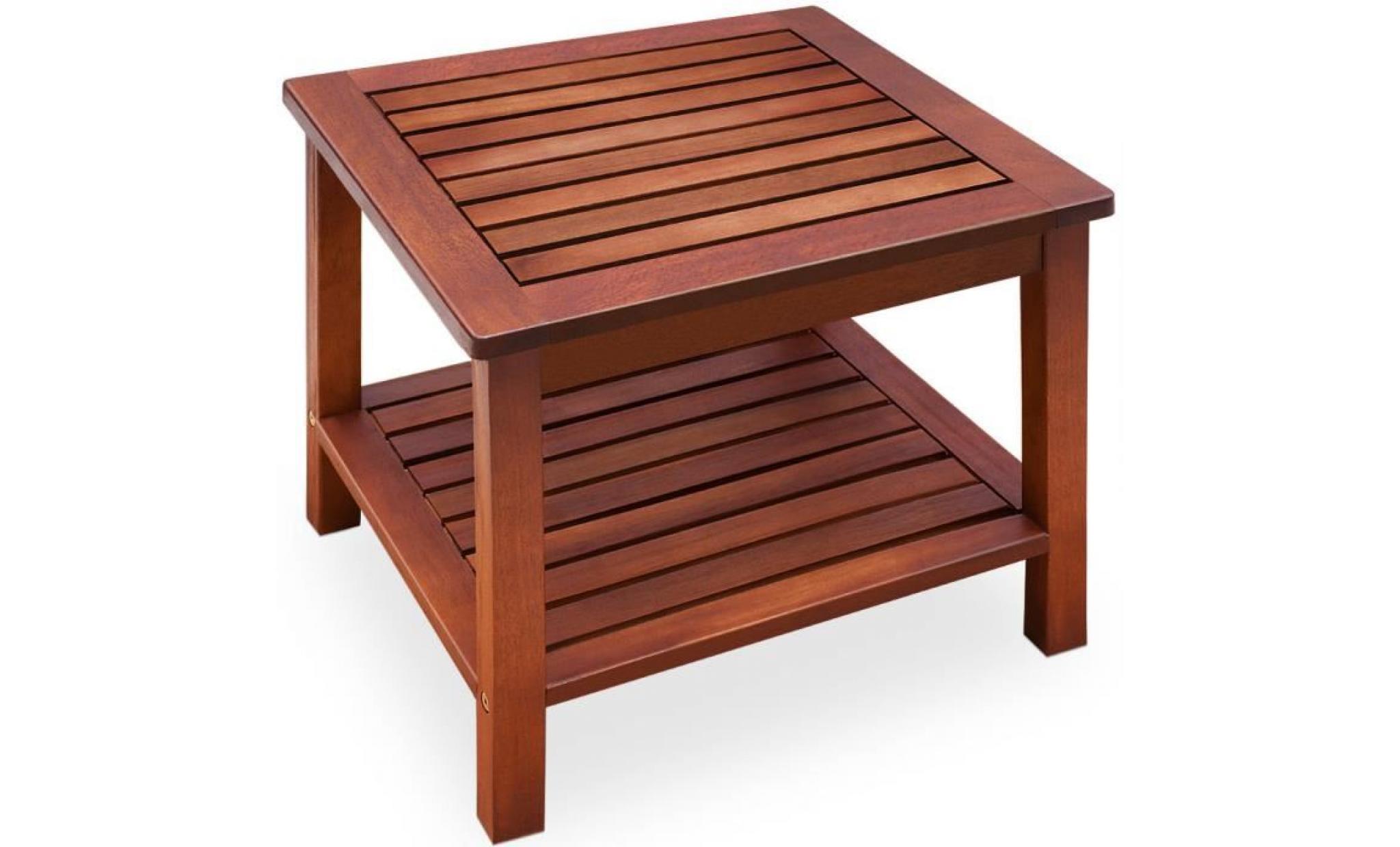 table basse  en acacia bois 45x45x45cm