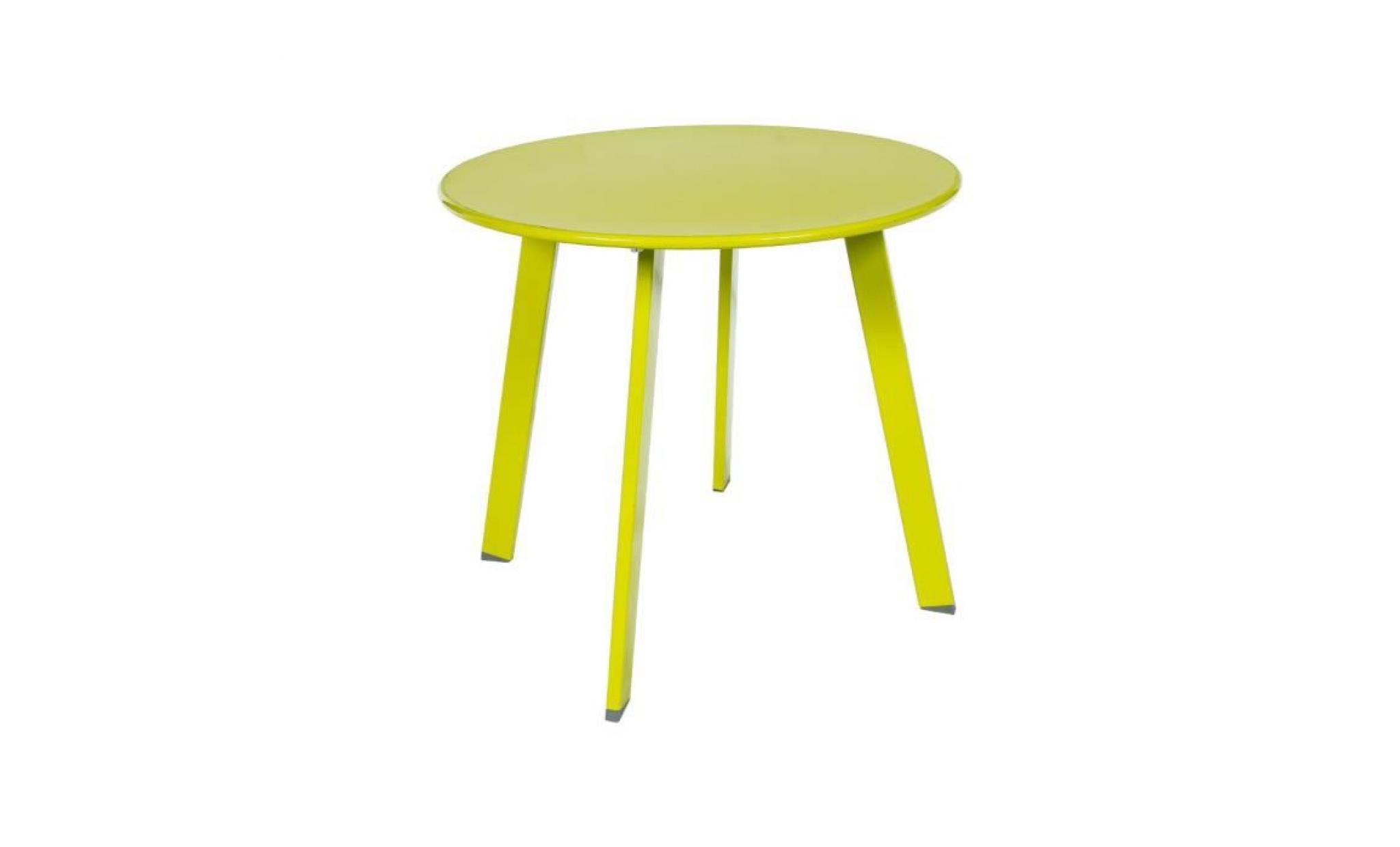 table basse en acier   utilisation extérieure et intérieure   vert