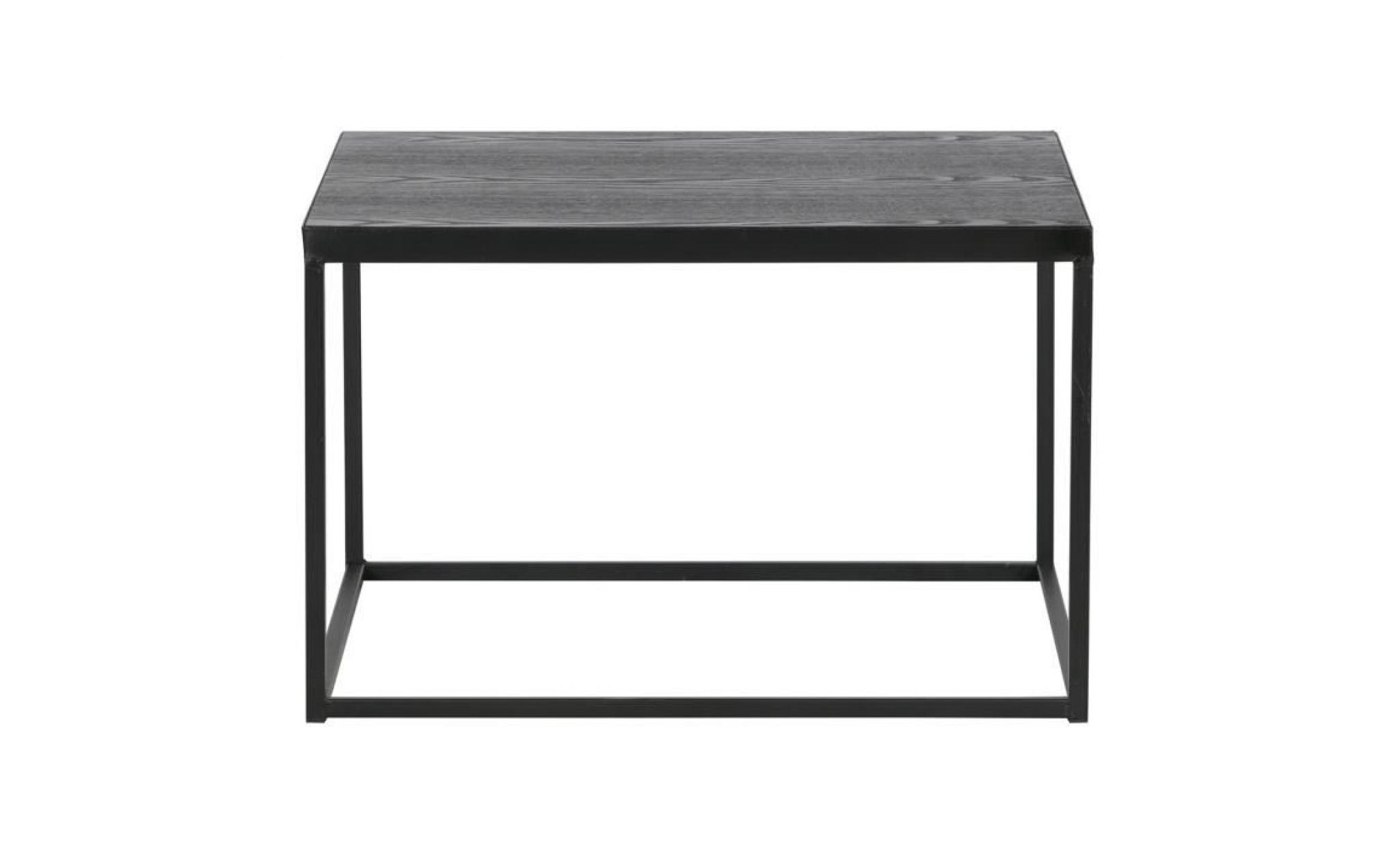 table basse en bois coloris noir   dim : h33 x l55 x p55 cm