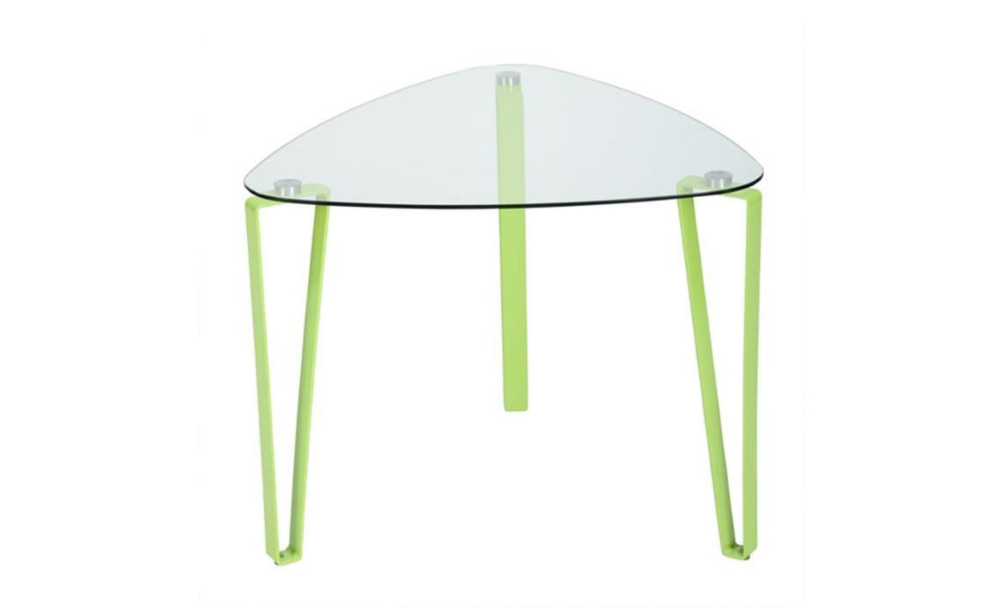 table basse en verre calicosy vert