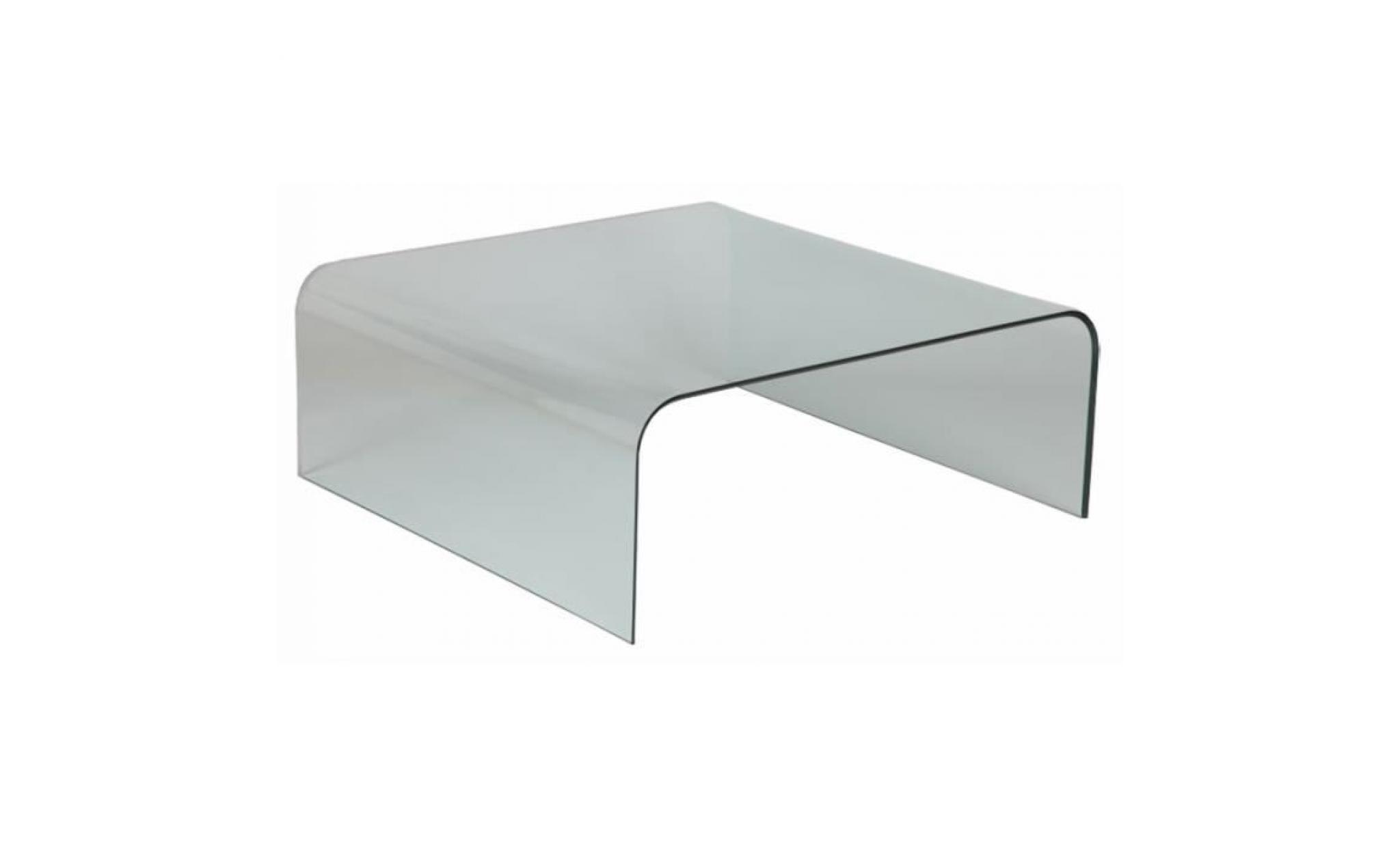 table basse en verre carrée, l.104 x p.104 x ht...