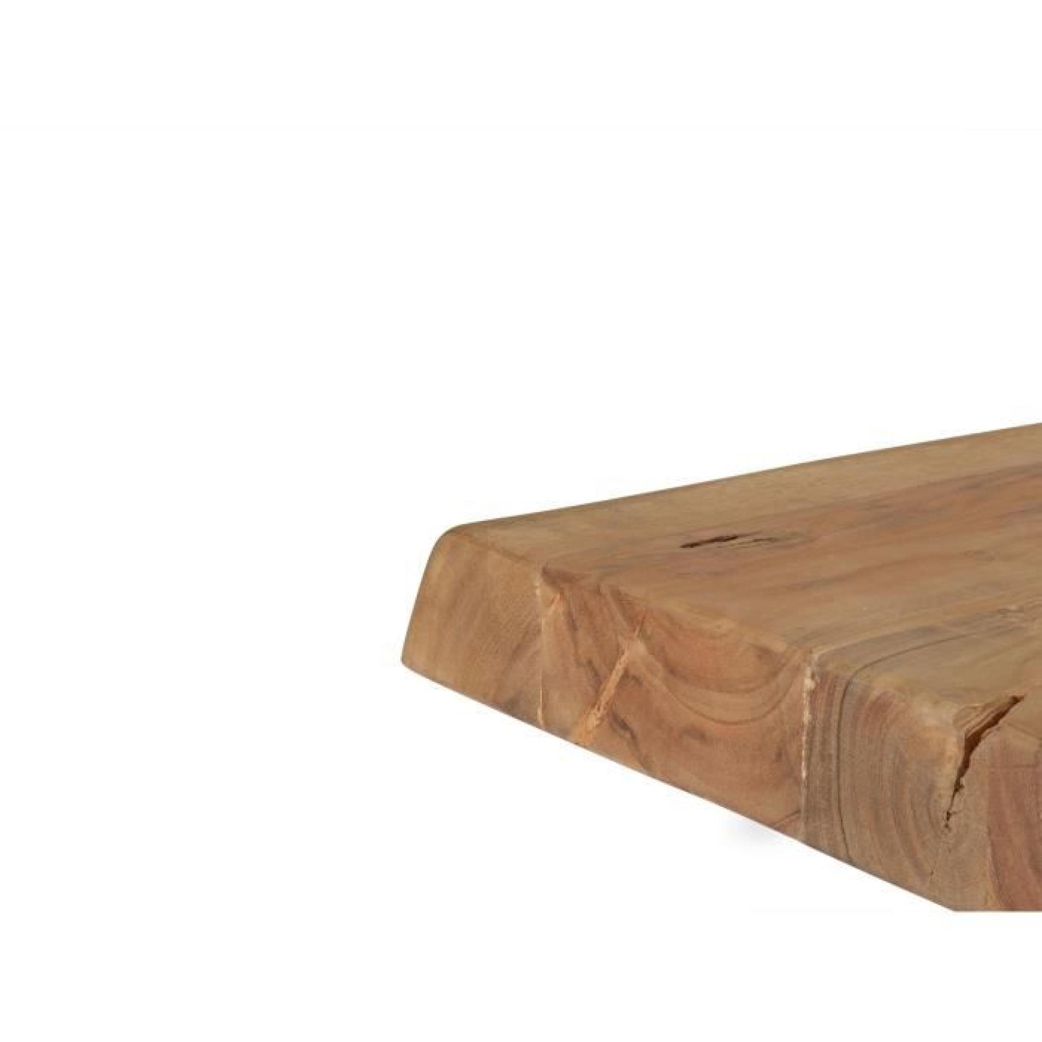 Table basse KENAI 150x70 en acacia clair laqué massivum pas cher