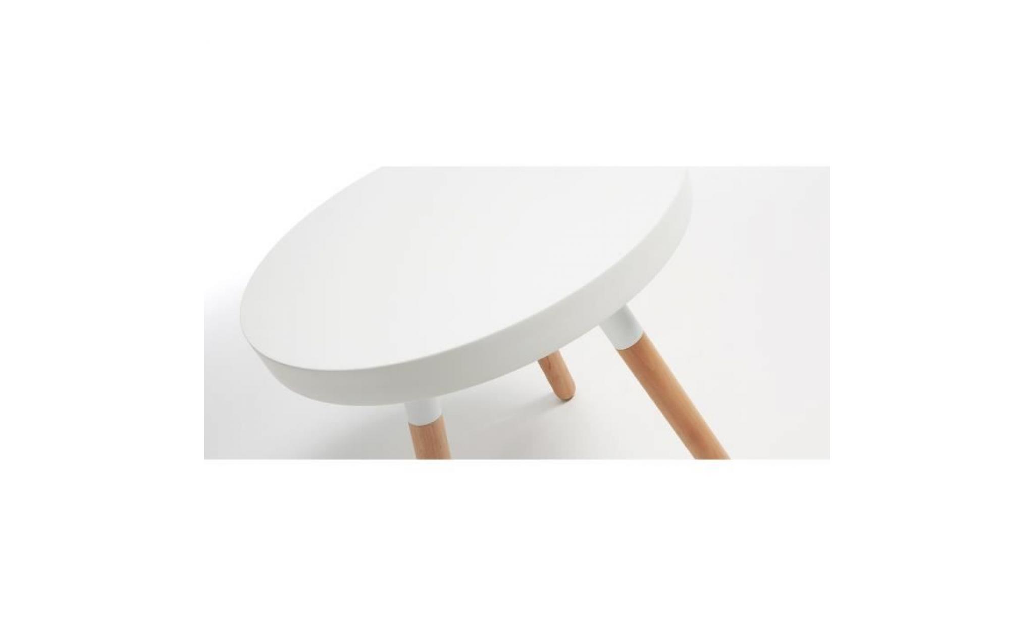 table basse kirb 48 cm, blanc