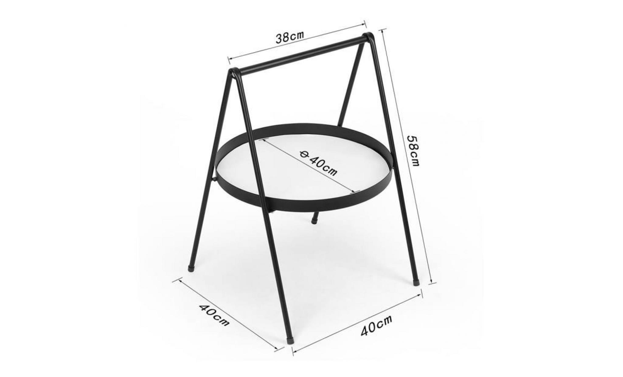 table basse métal acier moderne scandinave rond 4 pieds diamètre 40cm pas cher