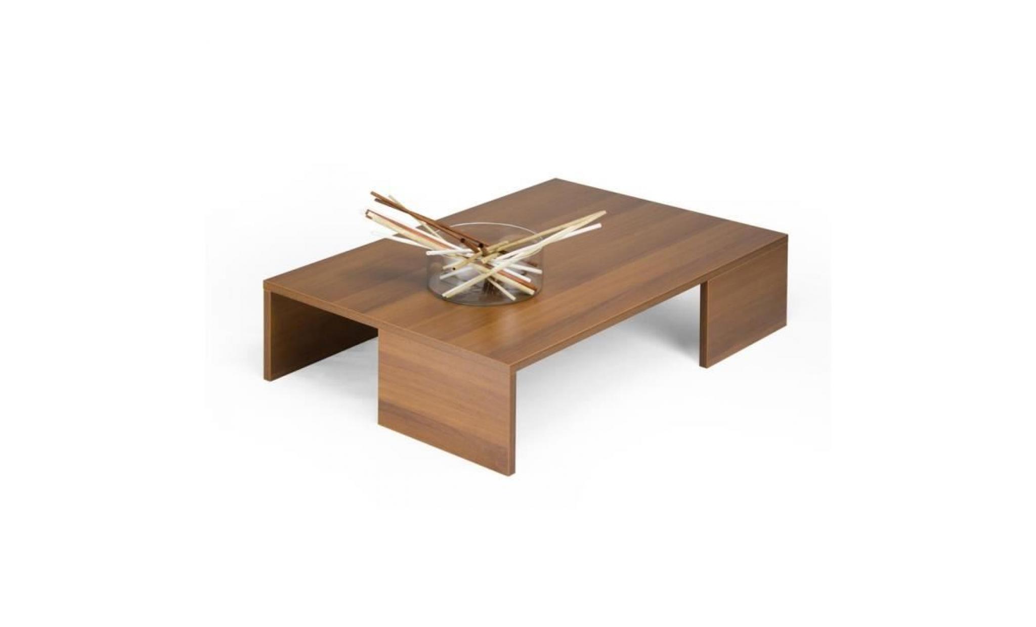 mobilifiver table basse, rachele, noyer, 90 x 60 x 21 cm, mélaminé, made in italy