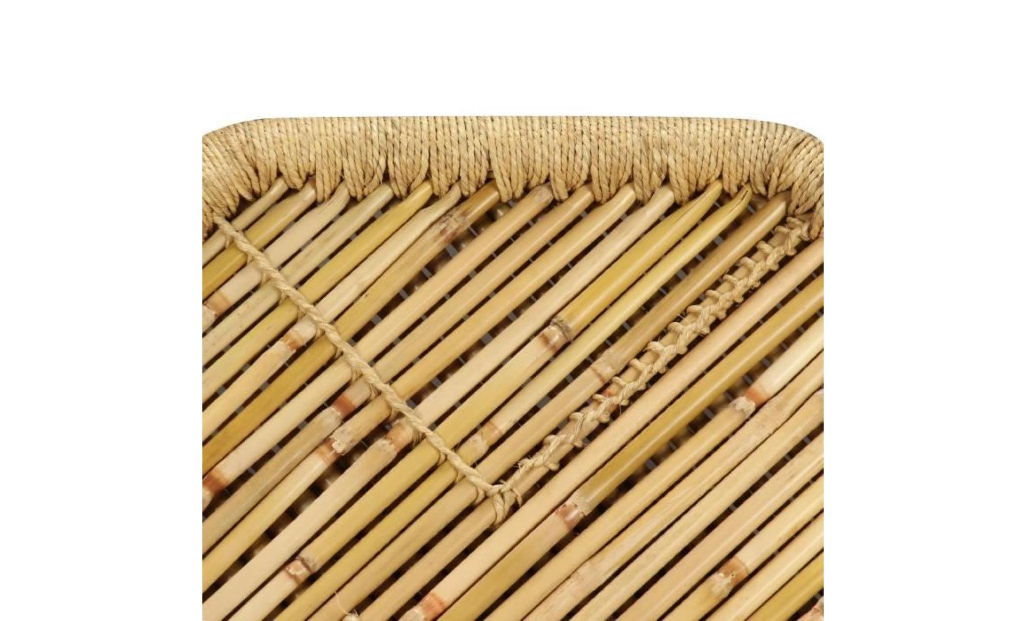 table basse octogonale bambou 60 x 60 x 45 cm pas cher