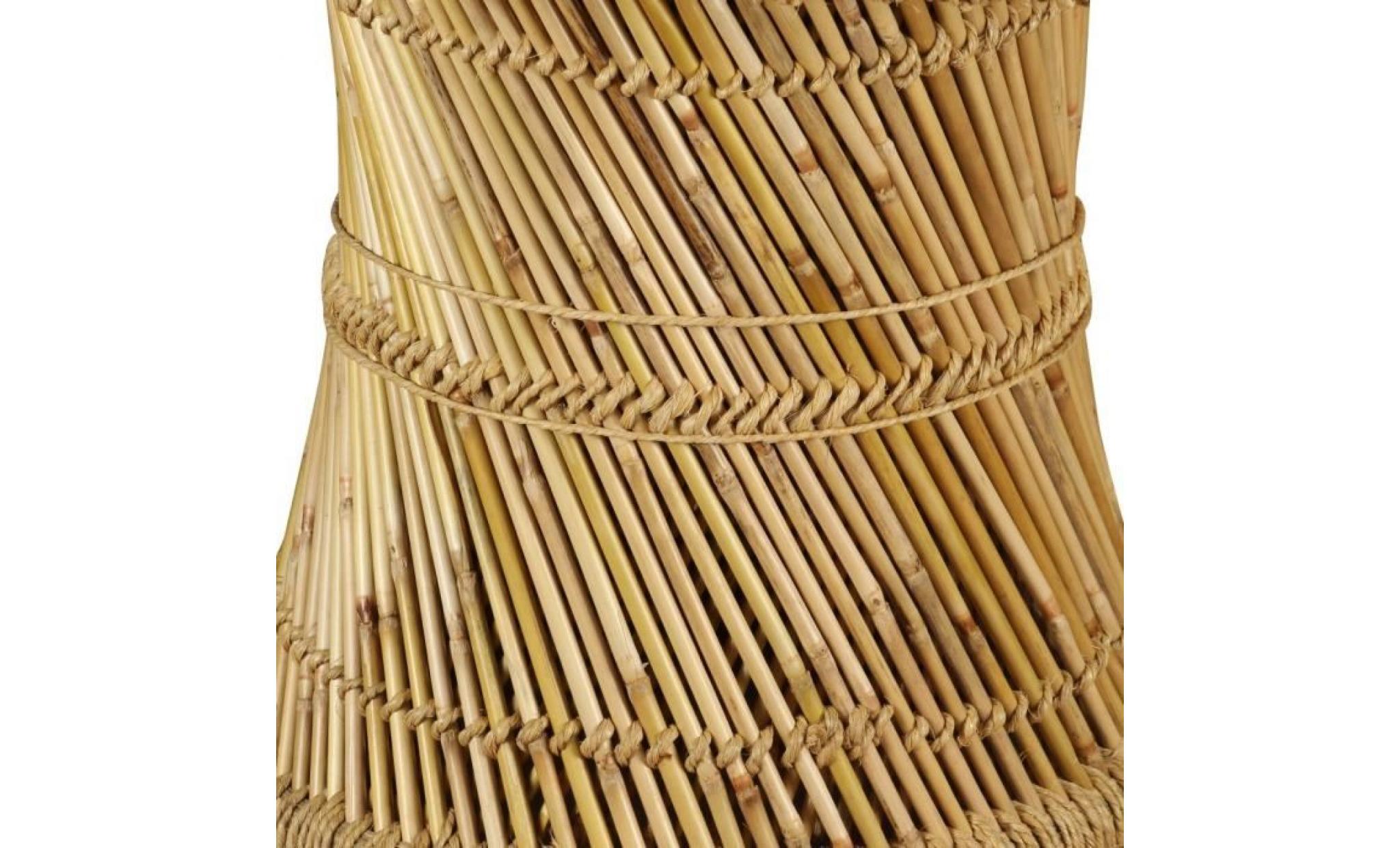 table basse octogonale en bambou 60 x 60 x 45 cm pas cher