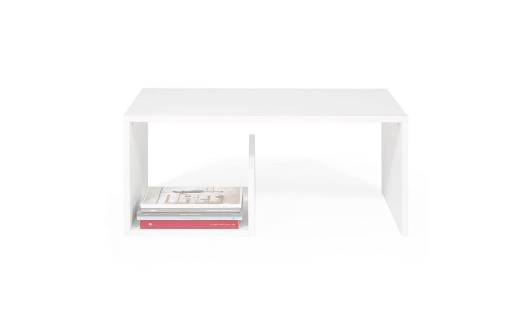 mobilifiver table basse, snake, frêne blanc, 80 x 50 x 35 cm, mélaminé, made in italy pas cher