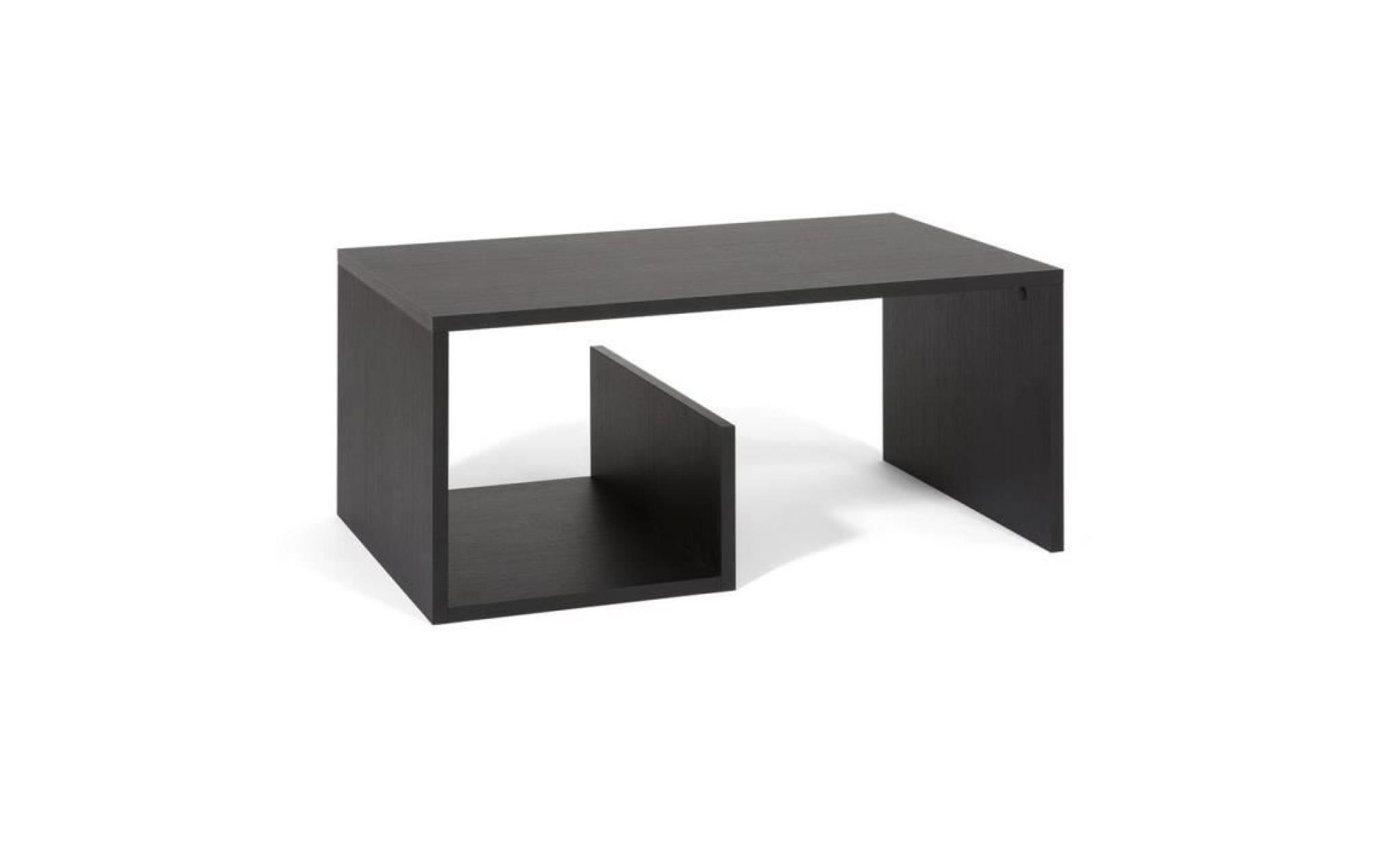 mobilifiver table basse, snake, frêne noir, 80 x 50 x 35 cm, mélaminé, made in italy