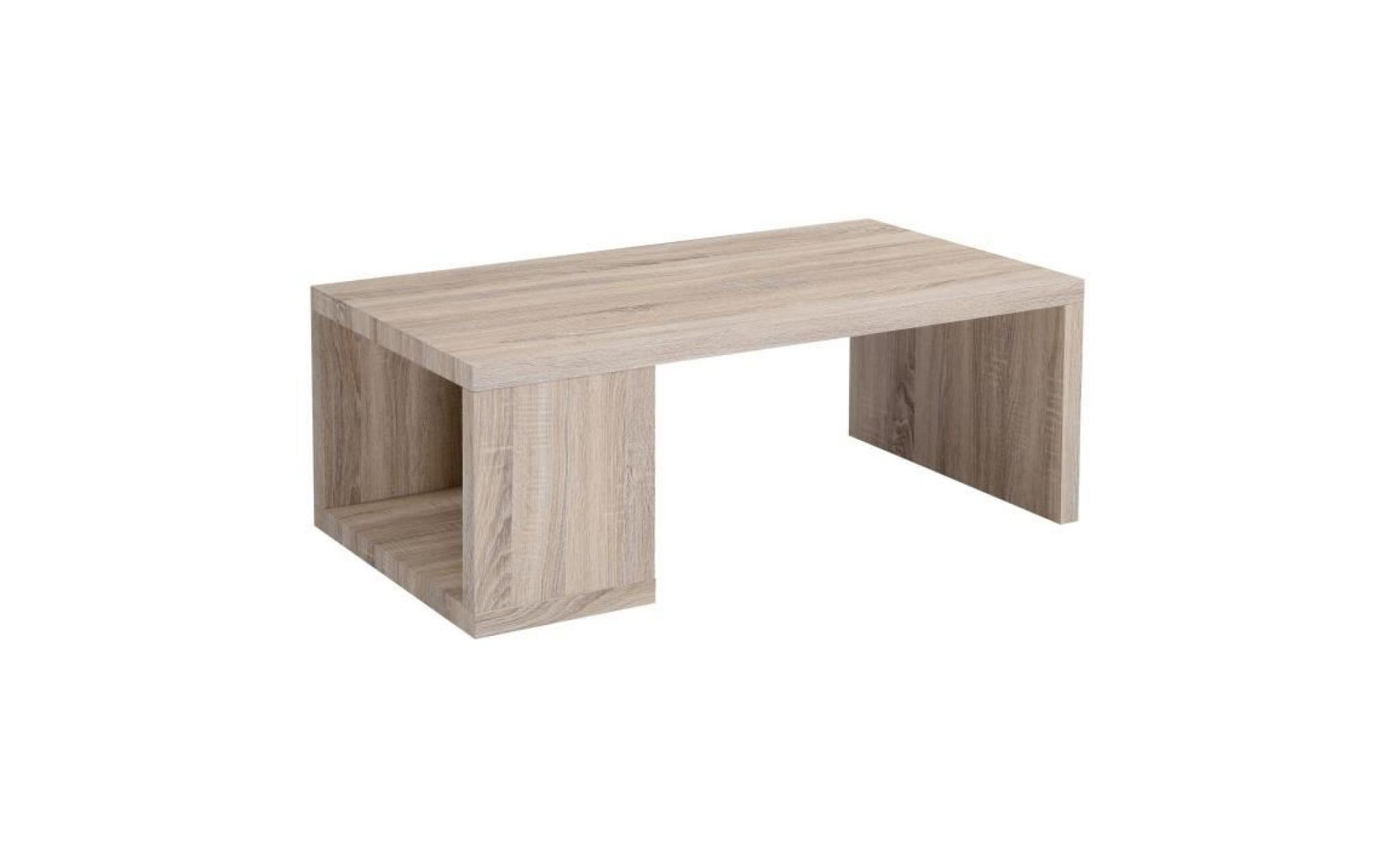 table basse rectangulaire 110 cm coloris sonoma