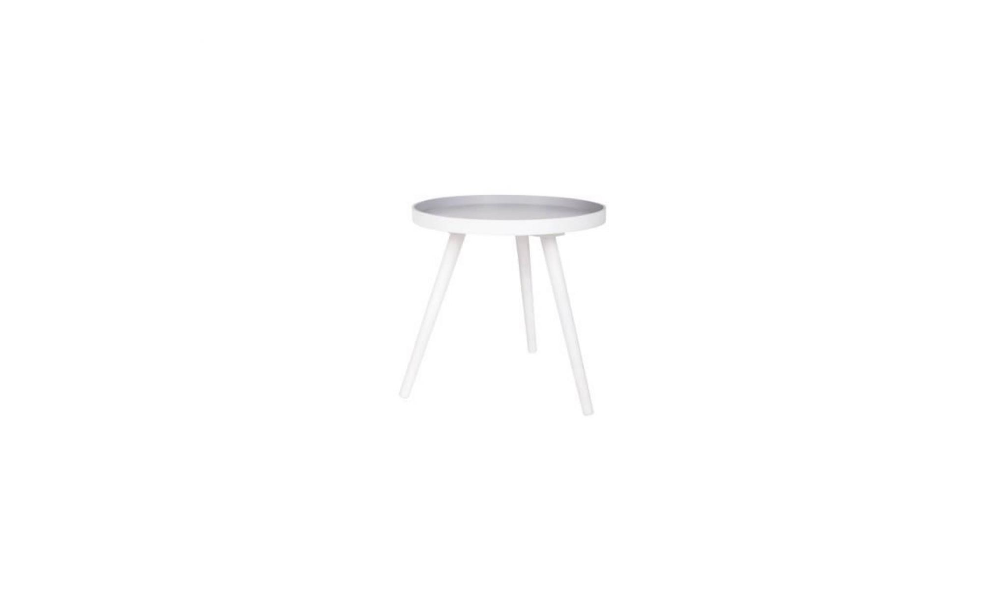 table basse ronde trépied false couleur blanc