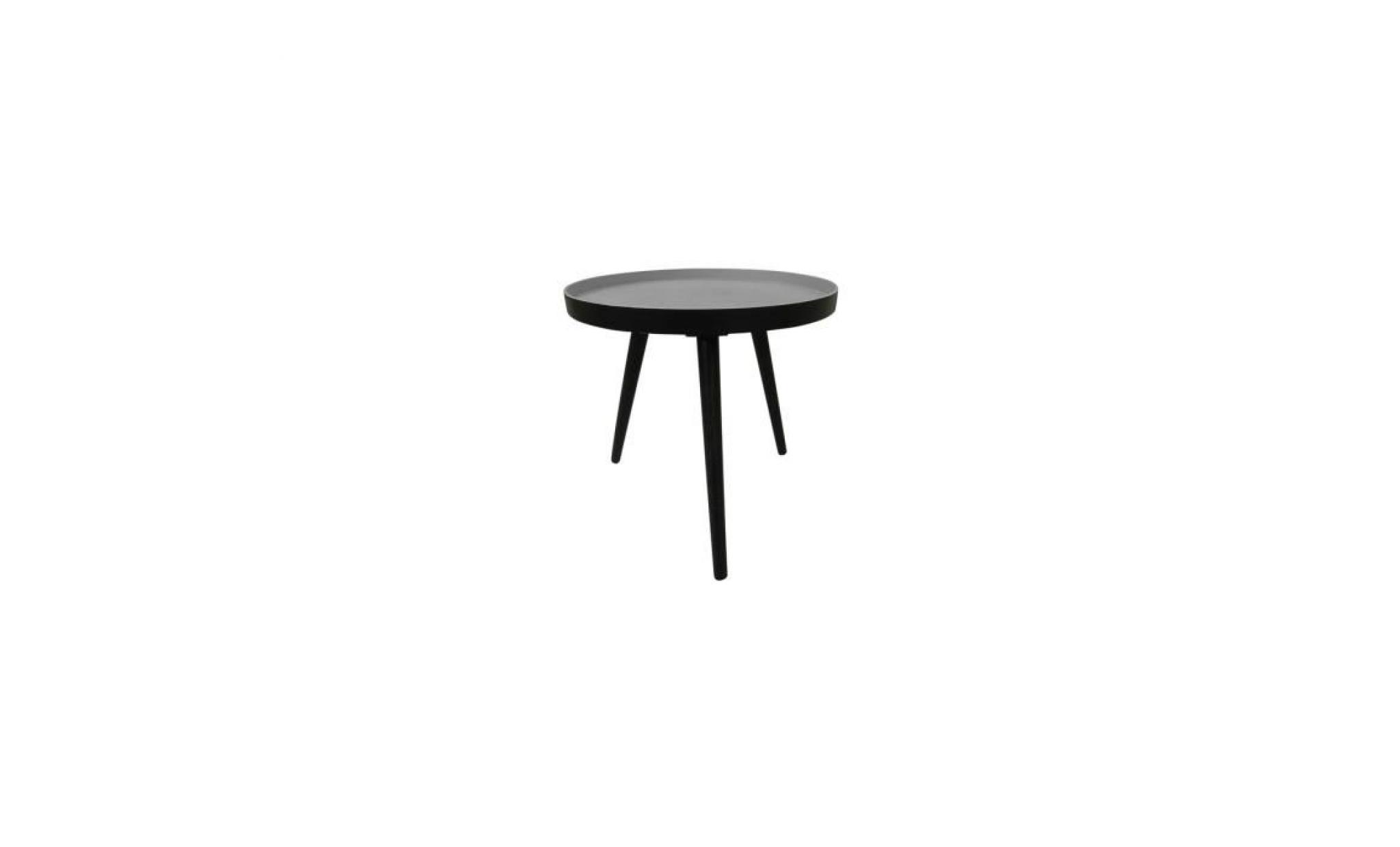 table basse ronde trépied false couleur noir