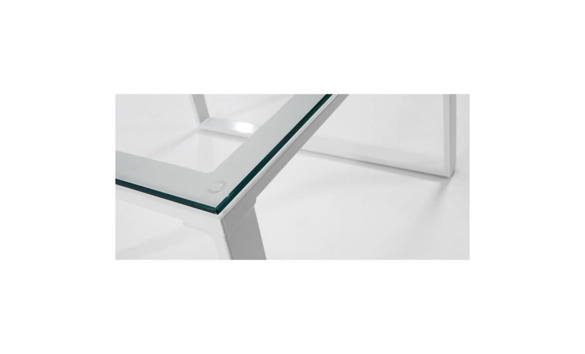 table basse sivan 60x60 cm, blanc pas cher