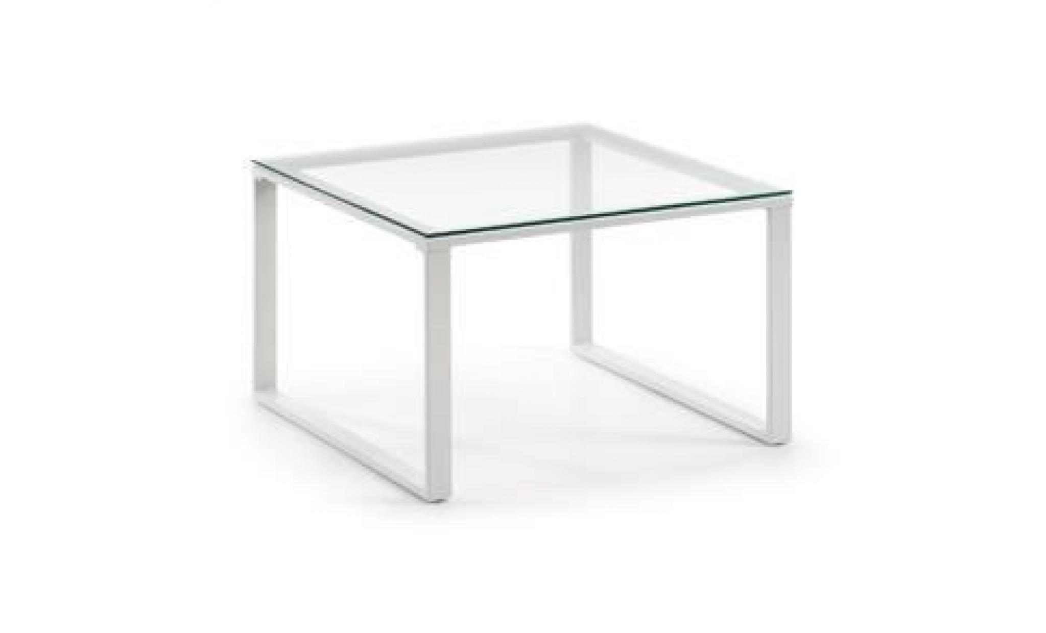 table basse sivan 60x60 cm, blanc pas cher