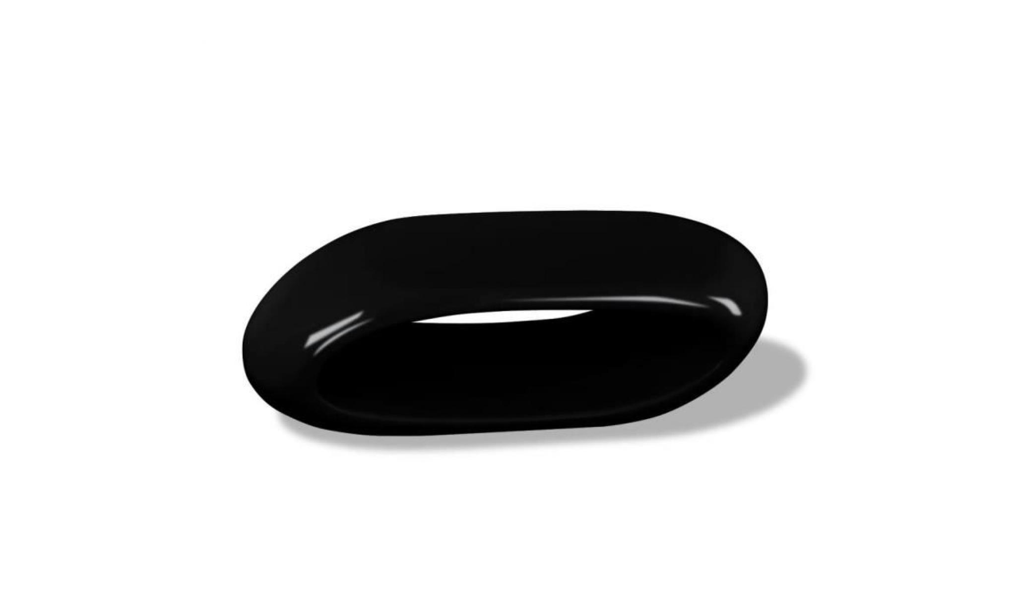 table basse style contemporain fibre de verre noir brillant pas cher