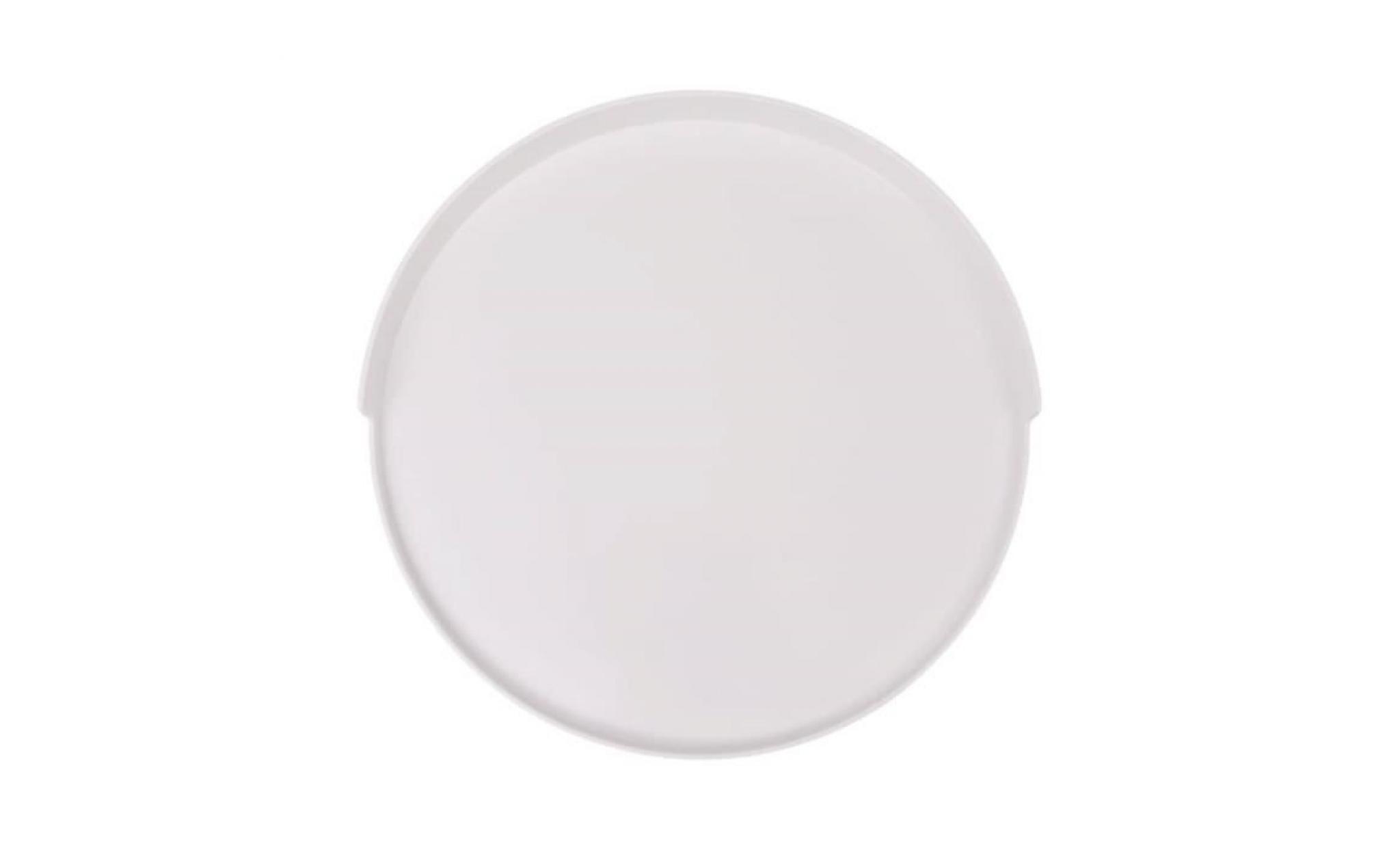 table basse  style contemporain ronde 40 x 45,5 cm blanc assemblage facile pas cher