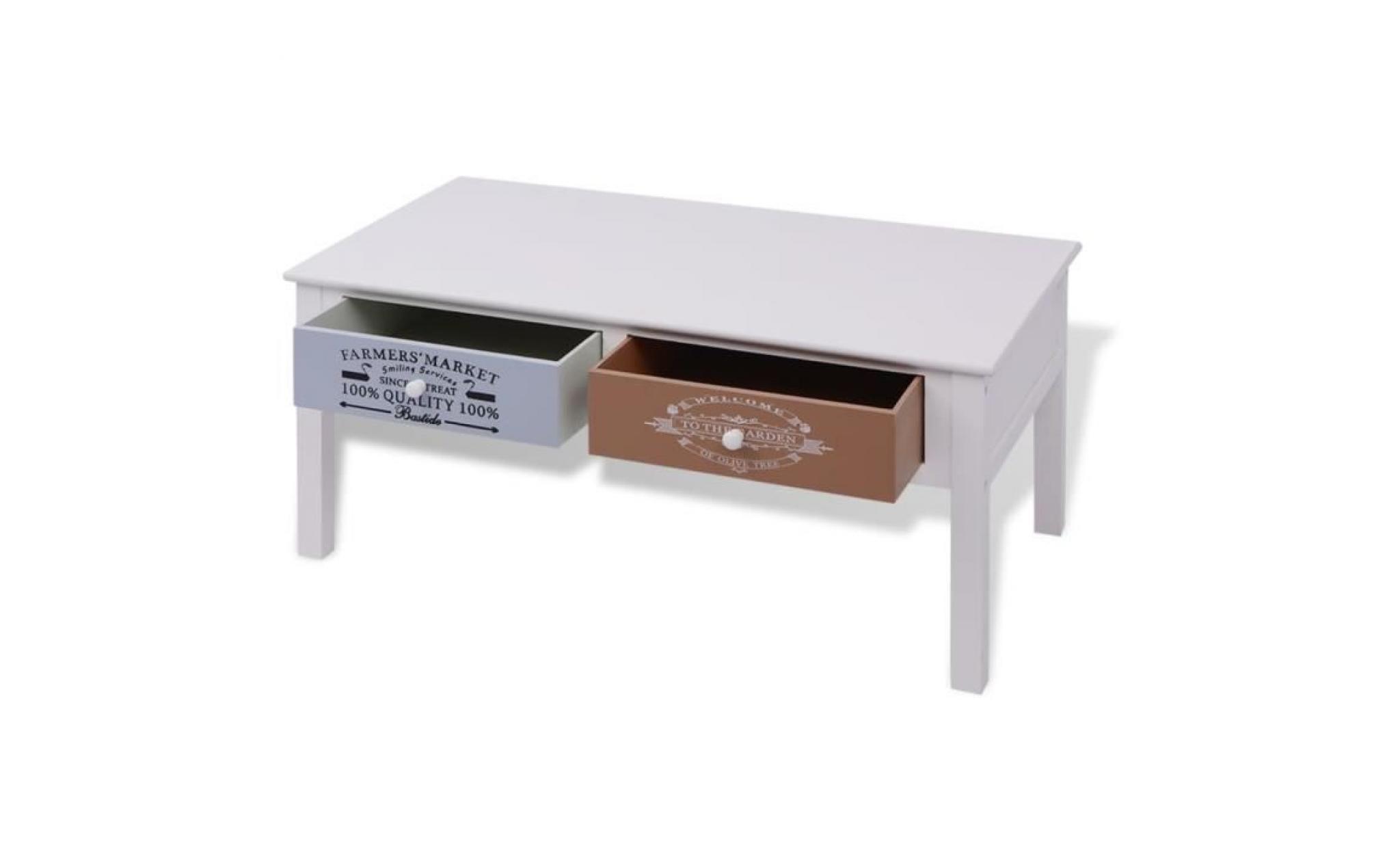 table basse style contemporain table de salon bois de récupération massif base noire 60x60x33 cm pas cher