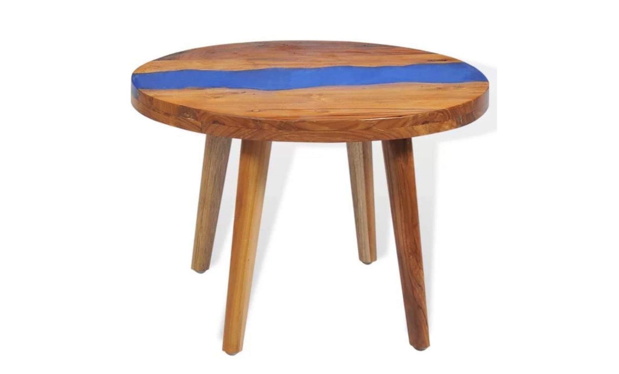 table basse style contemporain table de salon teck 110 x 60 x 38 cm pas cher