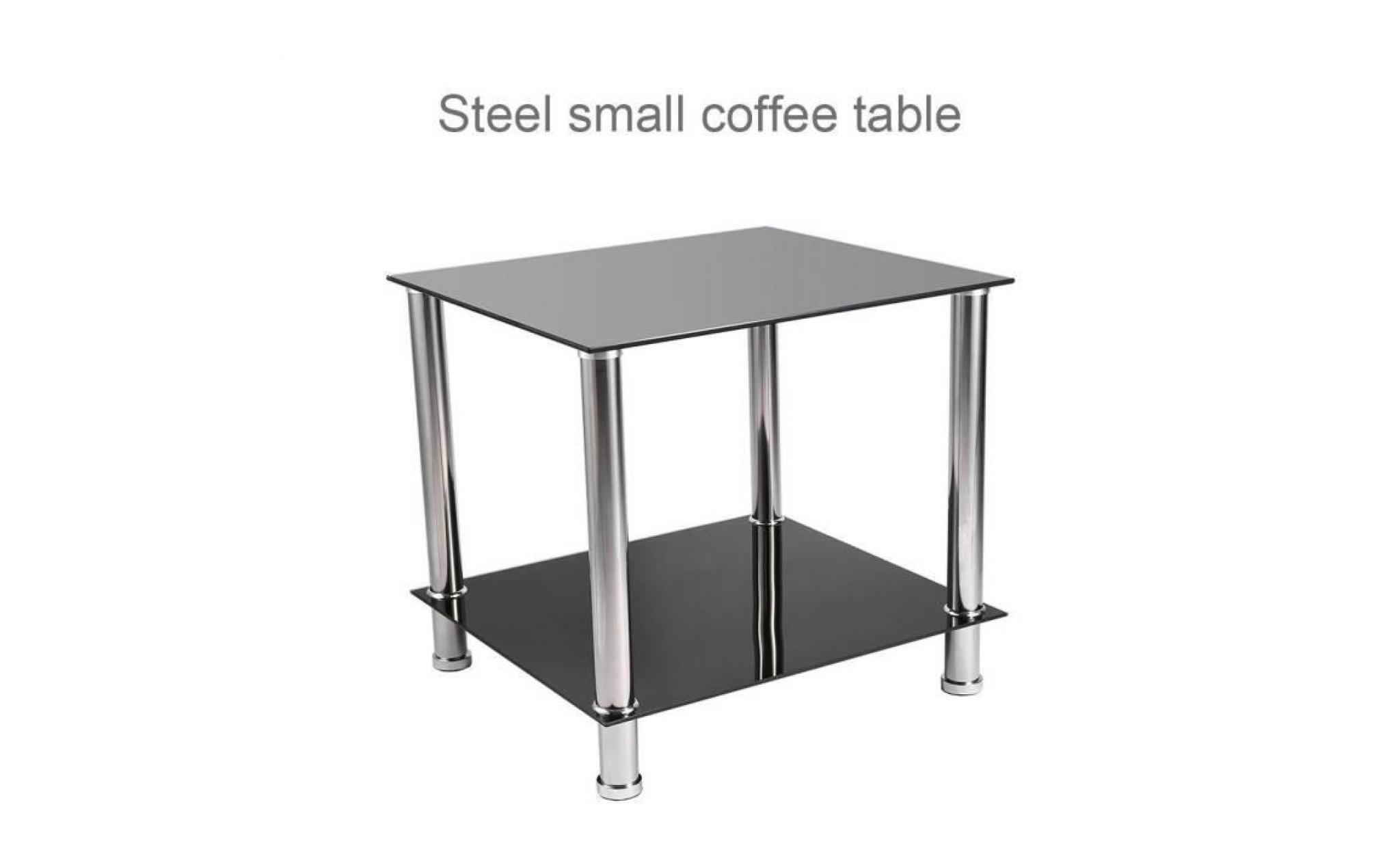 table basse   table café   tables d'appoint   noir chrome verre