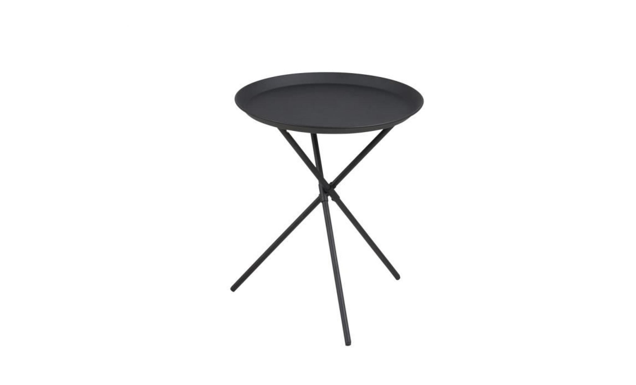 table basse / table d’appoint   sparky   38,5 cm   noir   métal revêtu de poudre   style scandinave   style industriel pas cher