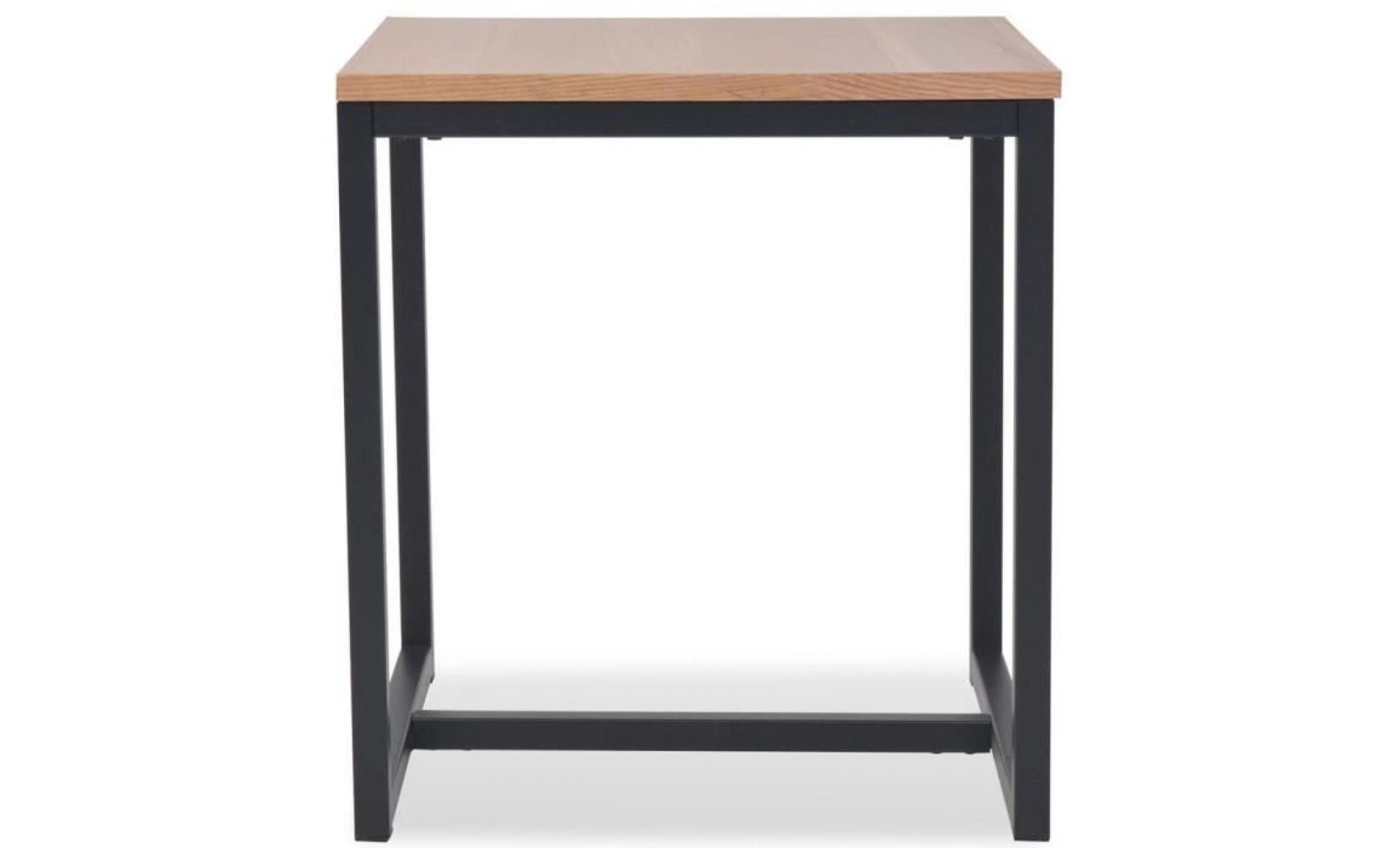 table basse table de salon assemblage facile frêne 48 x 48 x 53 cm pas cher