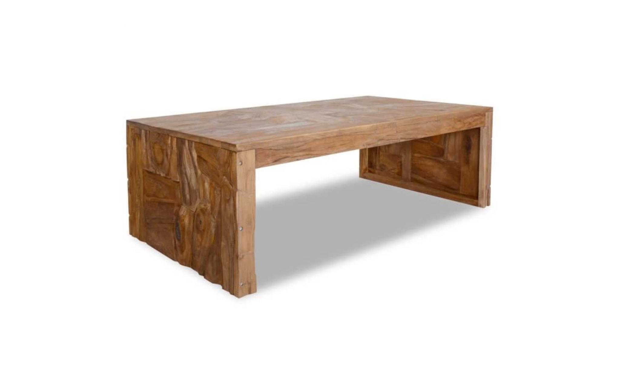 table basse table de salon mode simple teck 110 x 60 x 38 cm