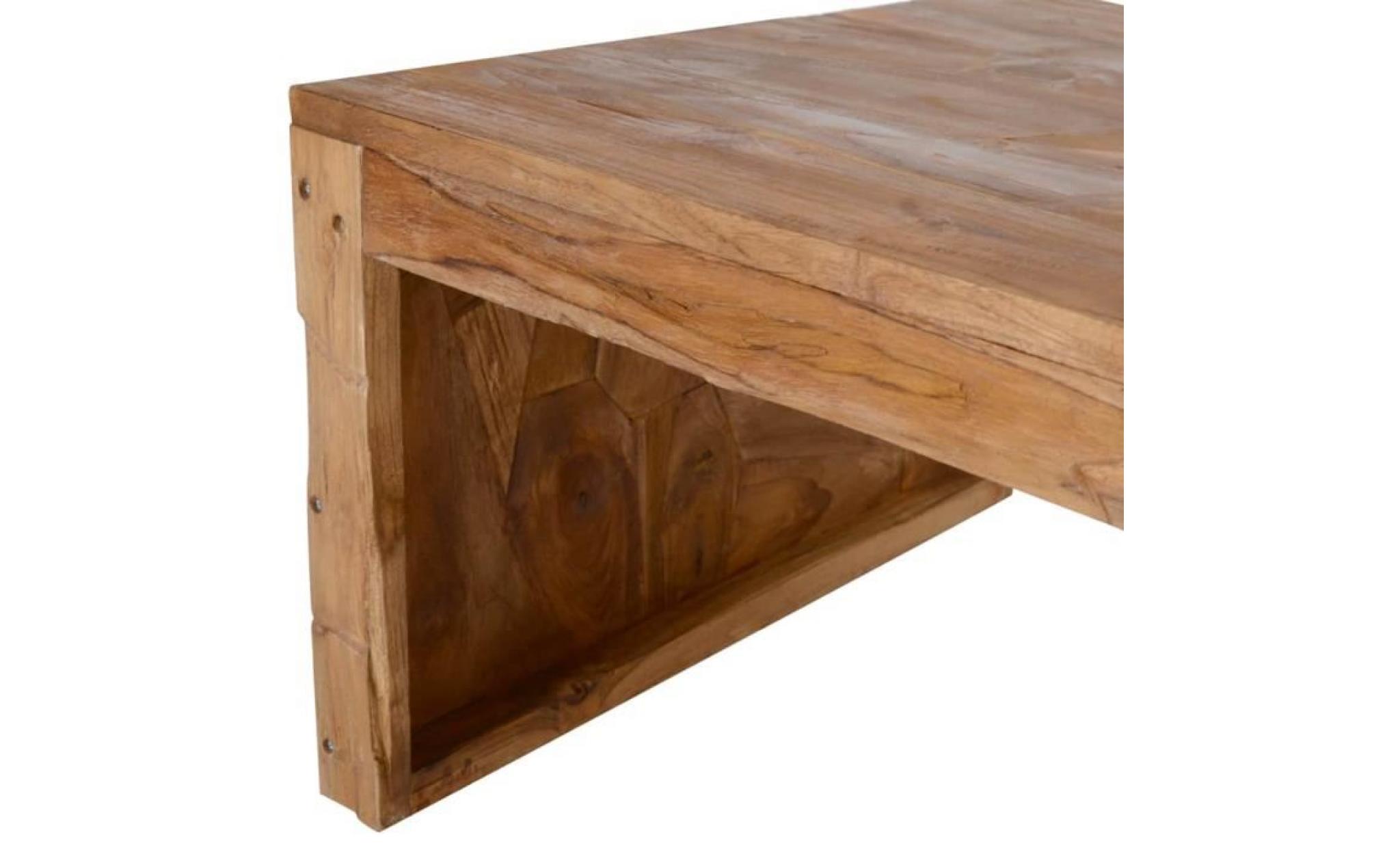 table basse table de salon mode simple teck 110 x 60 x 38 cm pas cher