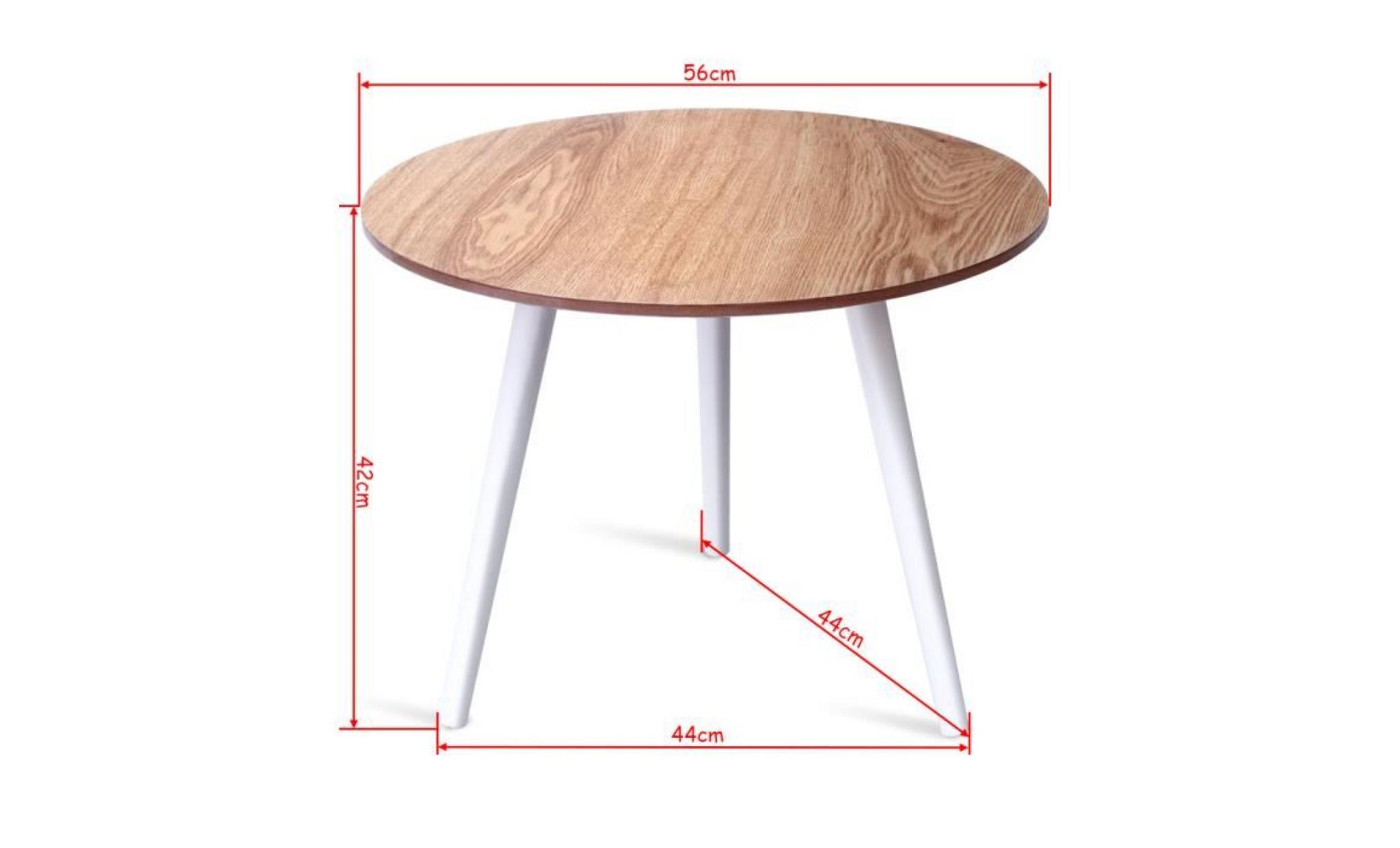 table basse scandinaves ronde en bois 56x43cm bar enfant bicolore design moderne pas cher