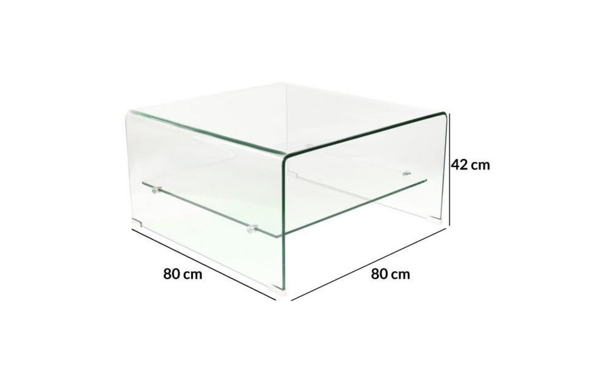 table bent basse en verre trempé 12mm verre pas cher