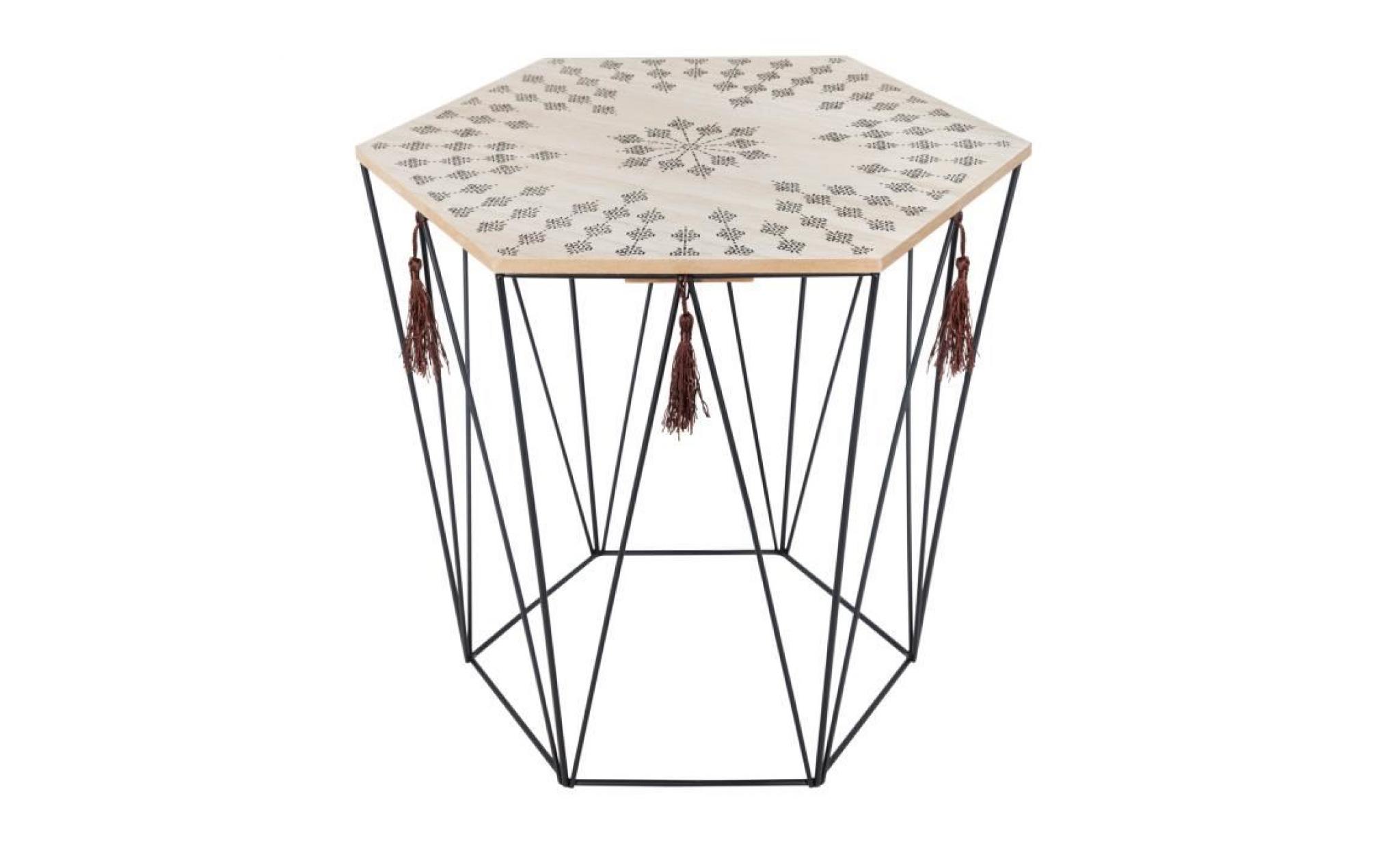 table café déco métal octogonale kumi etnik