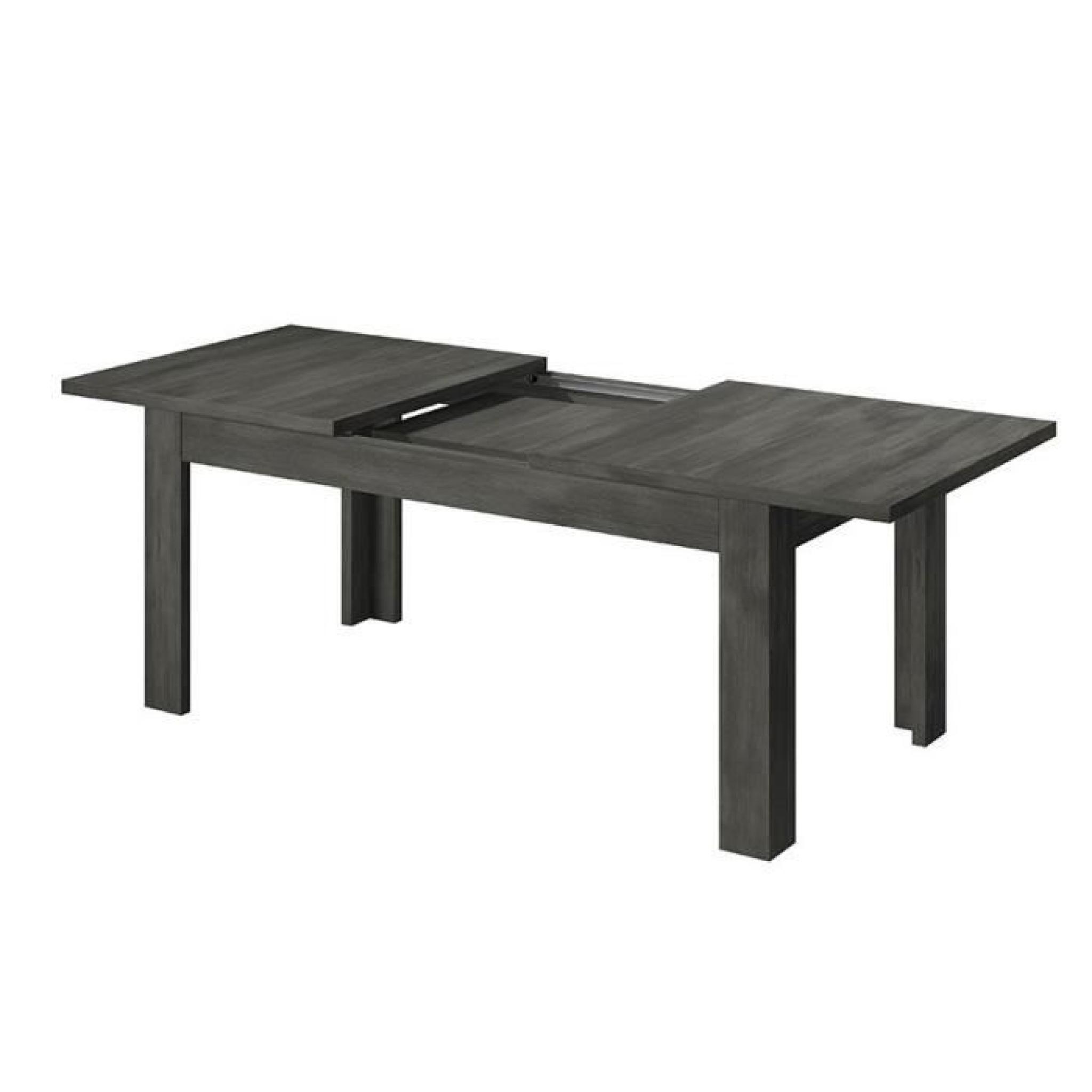 . Table coloris chêne noir Ally extensible 170-220 cm. pas cher