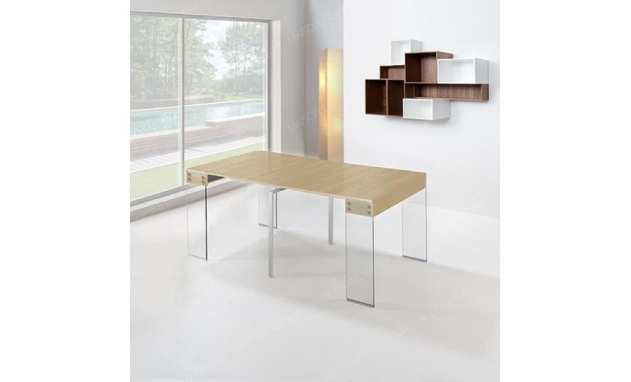 table console 4 allonges new york chene clair pas cher