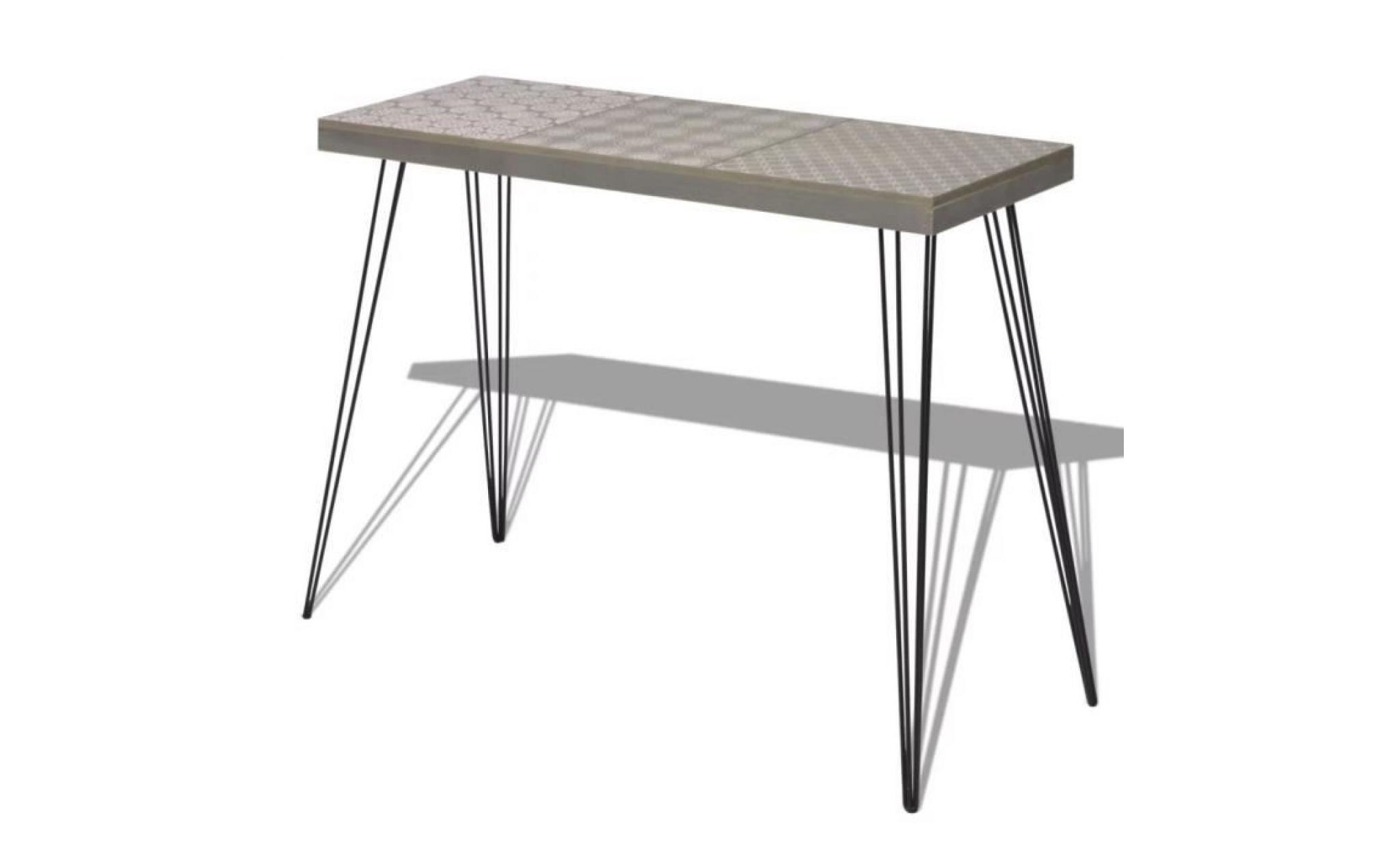 table console 90 x 30 x 71,5 cm gris pas cher