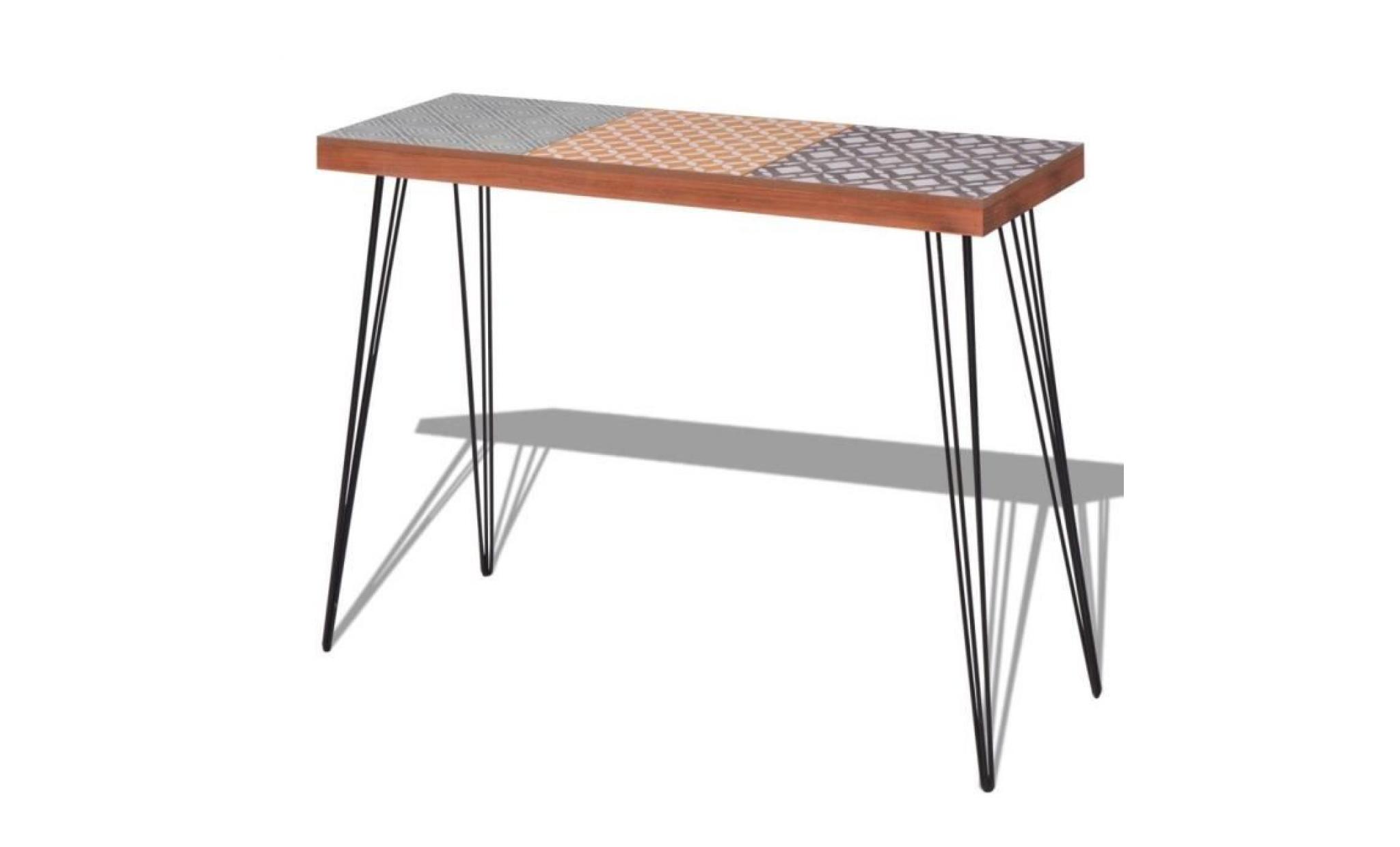 table console 90 x 30 x 71,5 cm marron pas cher