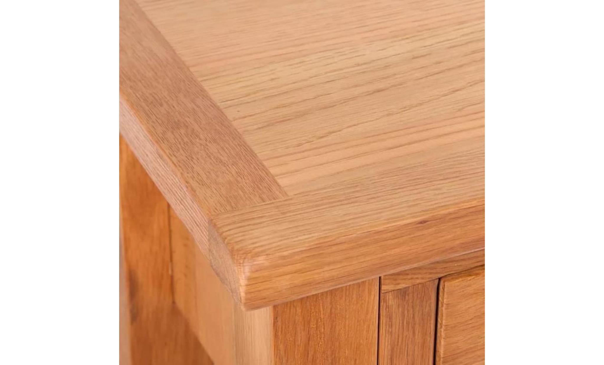 table console avec 2 tiroirs 83 x 30 x 73 cm chêne pas cher