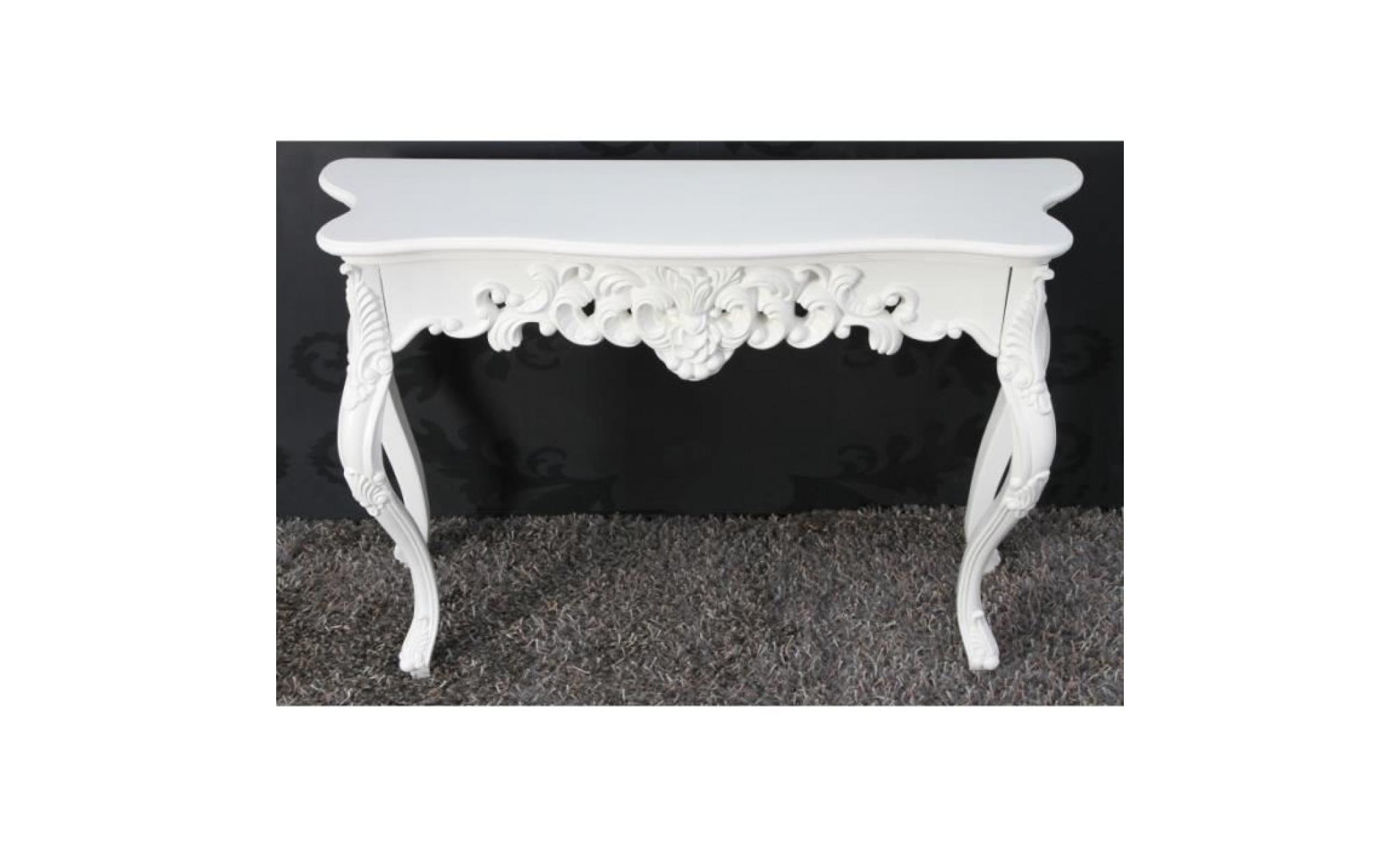 table console baroque blanc   bureau femmes   console secrétaire   dames table de toilette pas cher