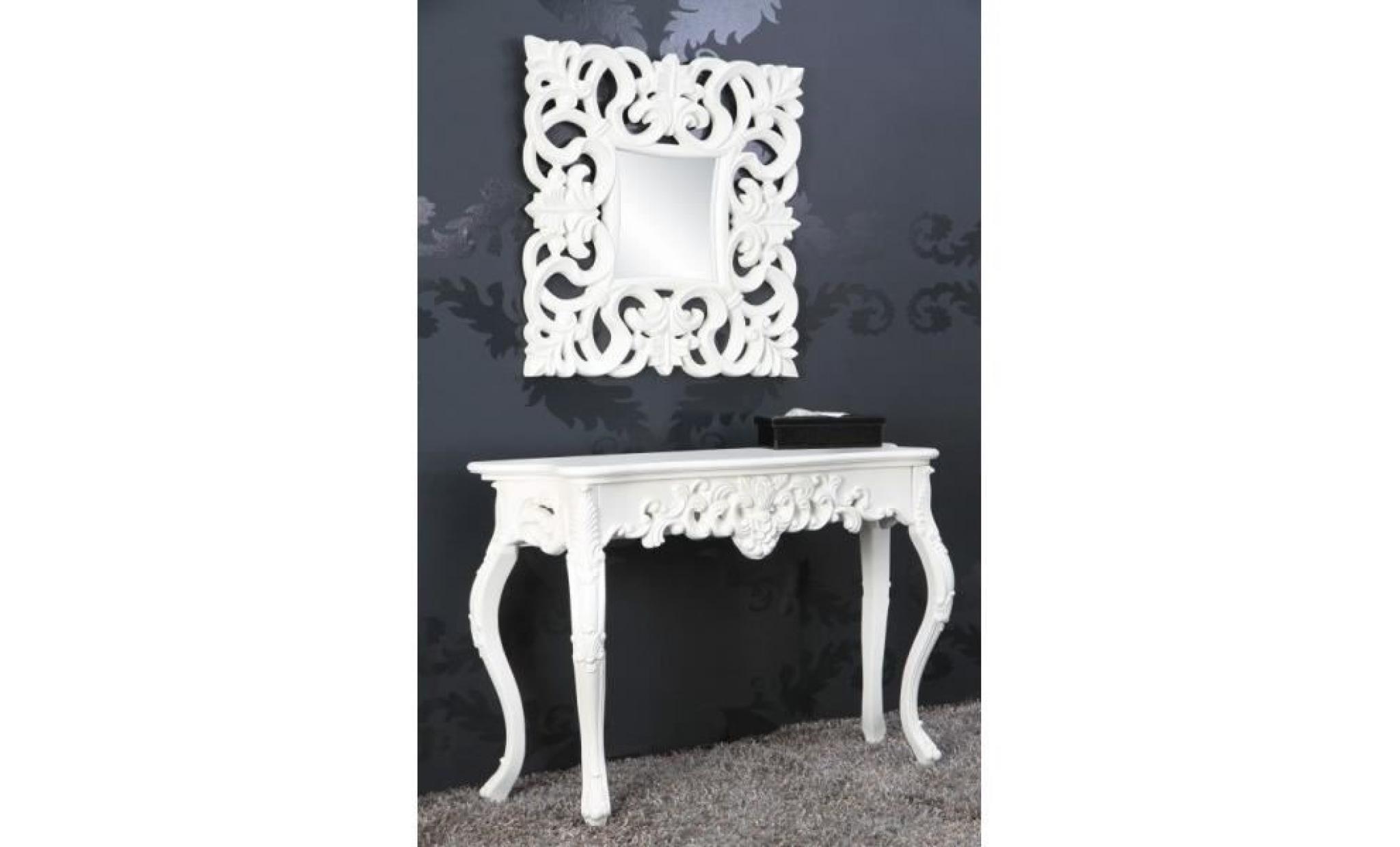 table console baroque blanc   bureau femmes   console secrétaire   dames table de toilette pas cher
