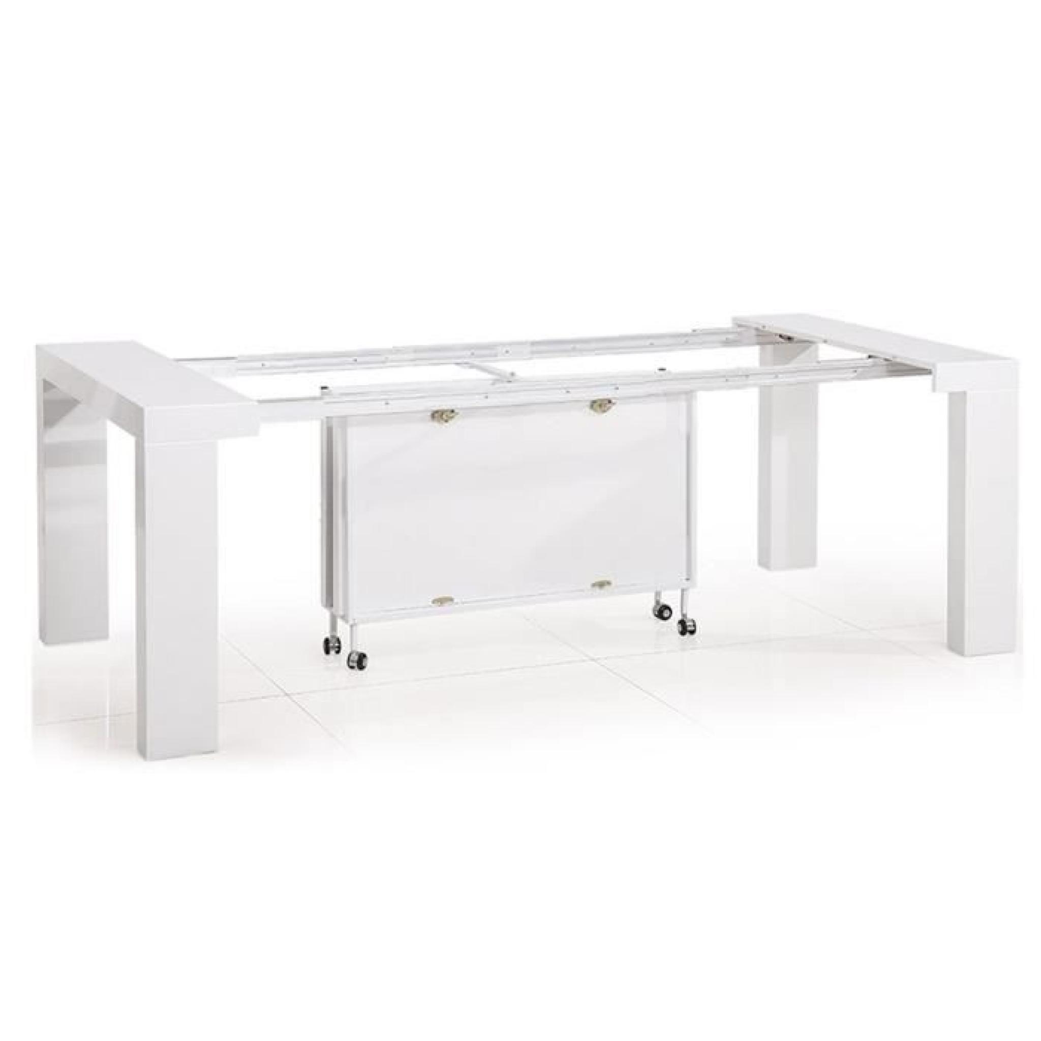 Table console blanche / Bois MDF laqué Lamancha pas cher