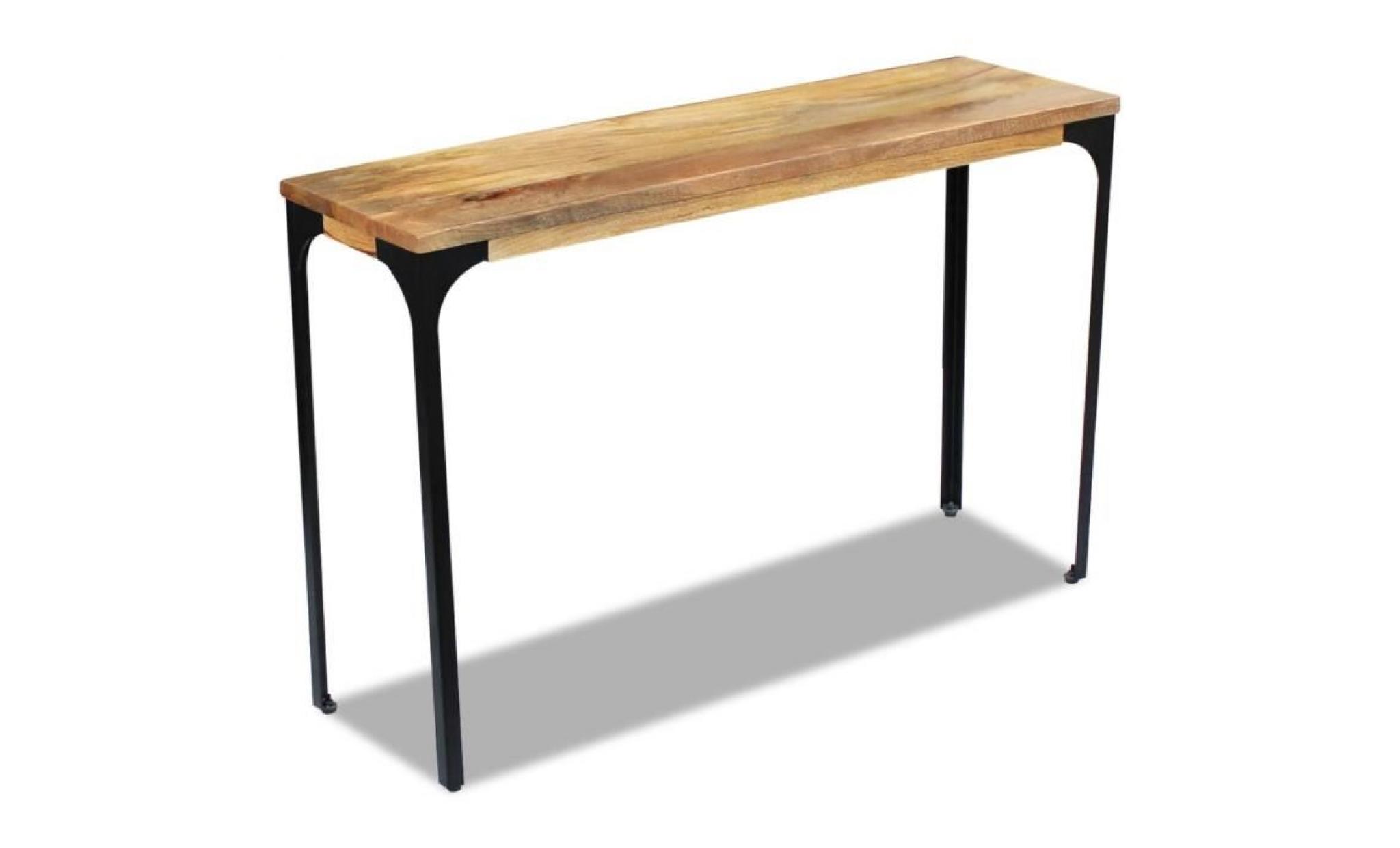 table console bois de manguier 120 x 35 x 76 cm pas cher