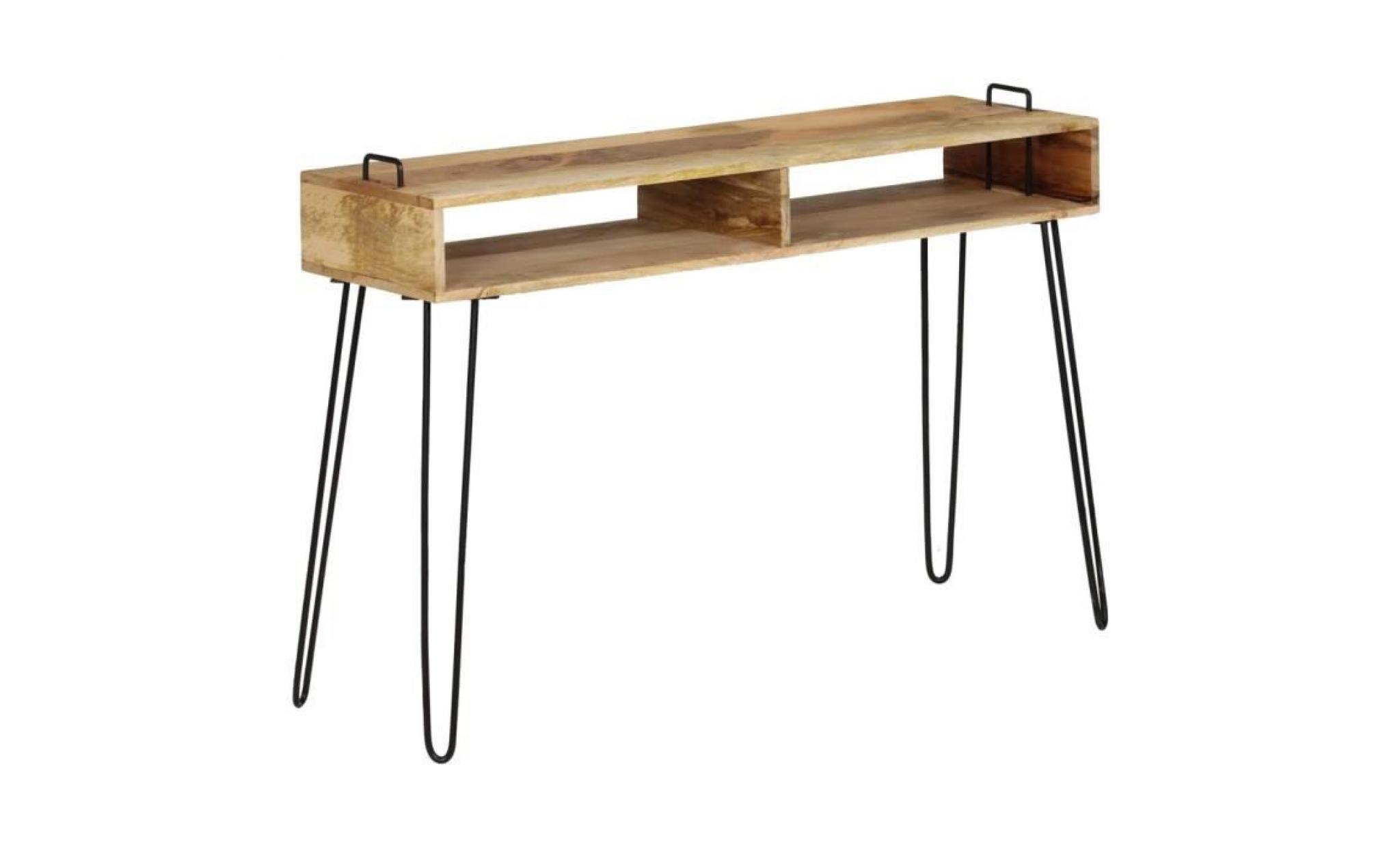 table console bois de manguier massif 115 x 35 x 76 cm
