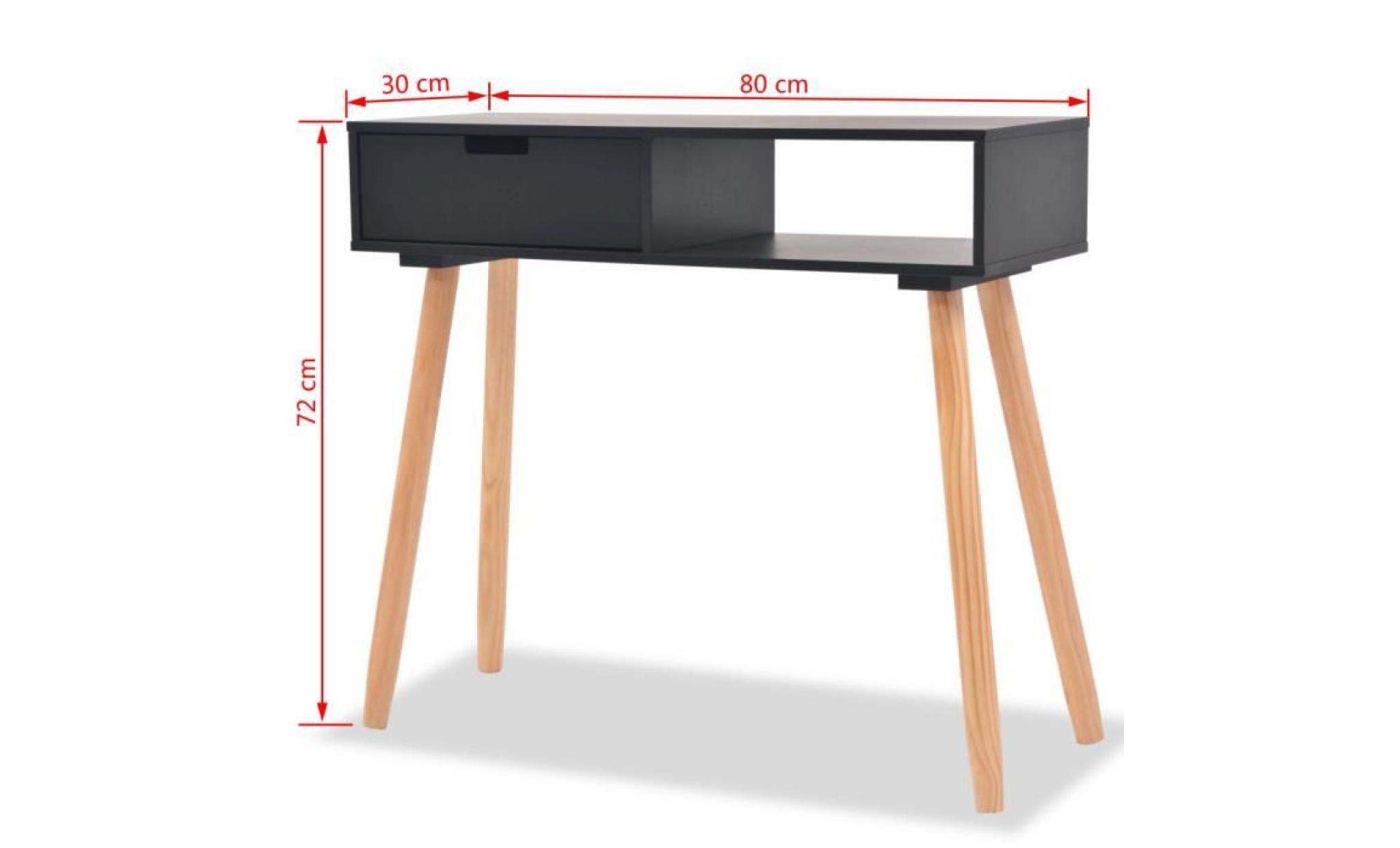 table console bois de pin massif 80 x 30 x 72 cm pas cher