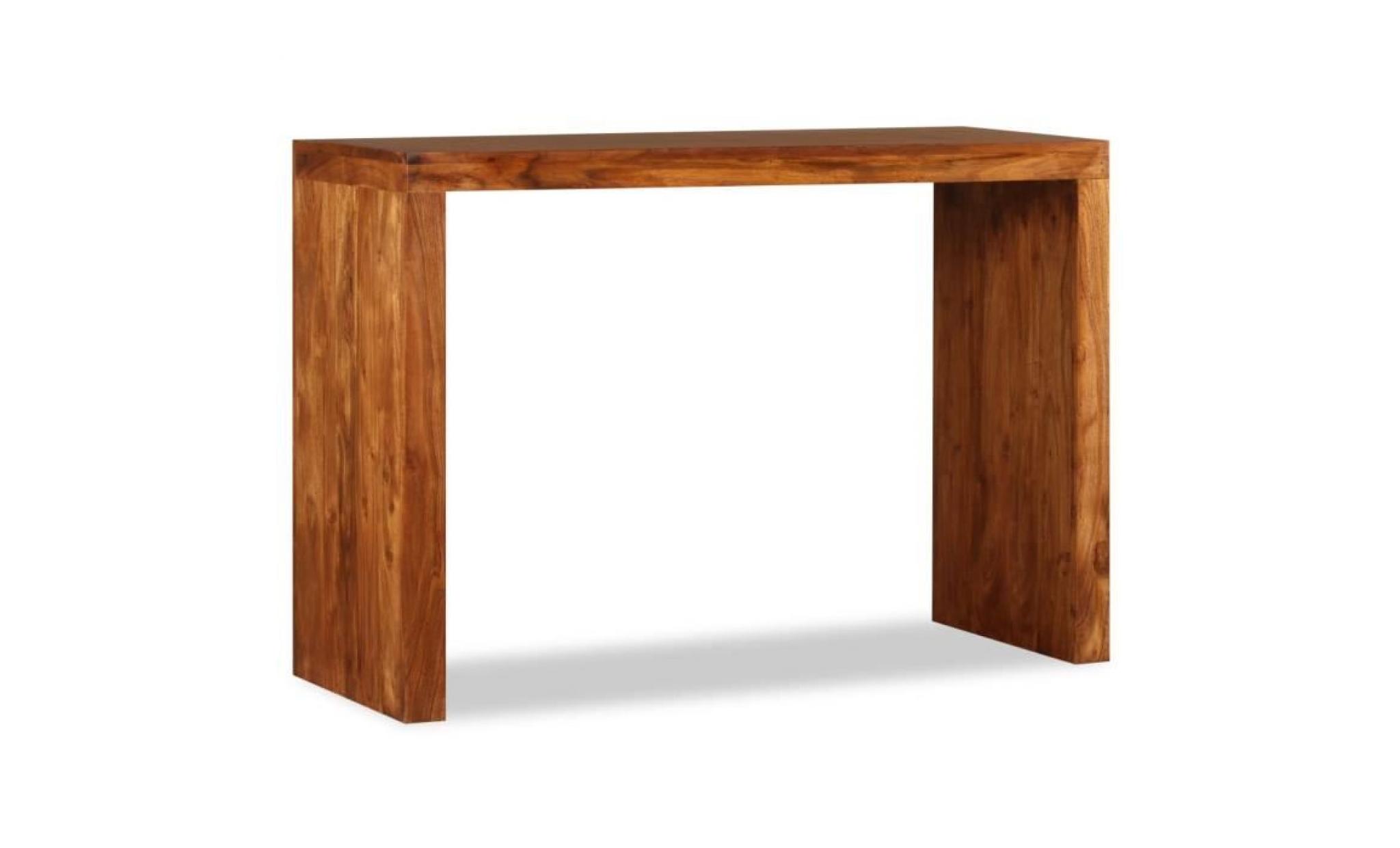 table console bois massif avec finition en sesham 110x40x76 cm