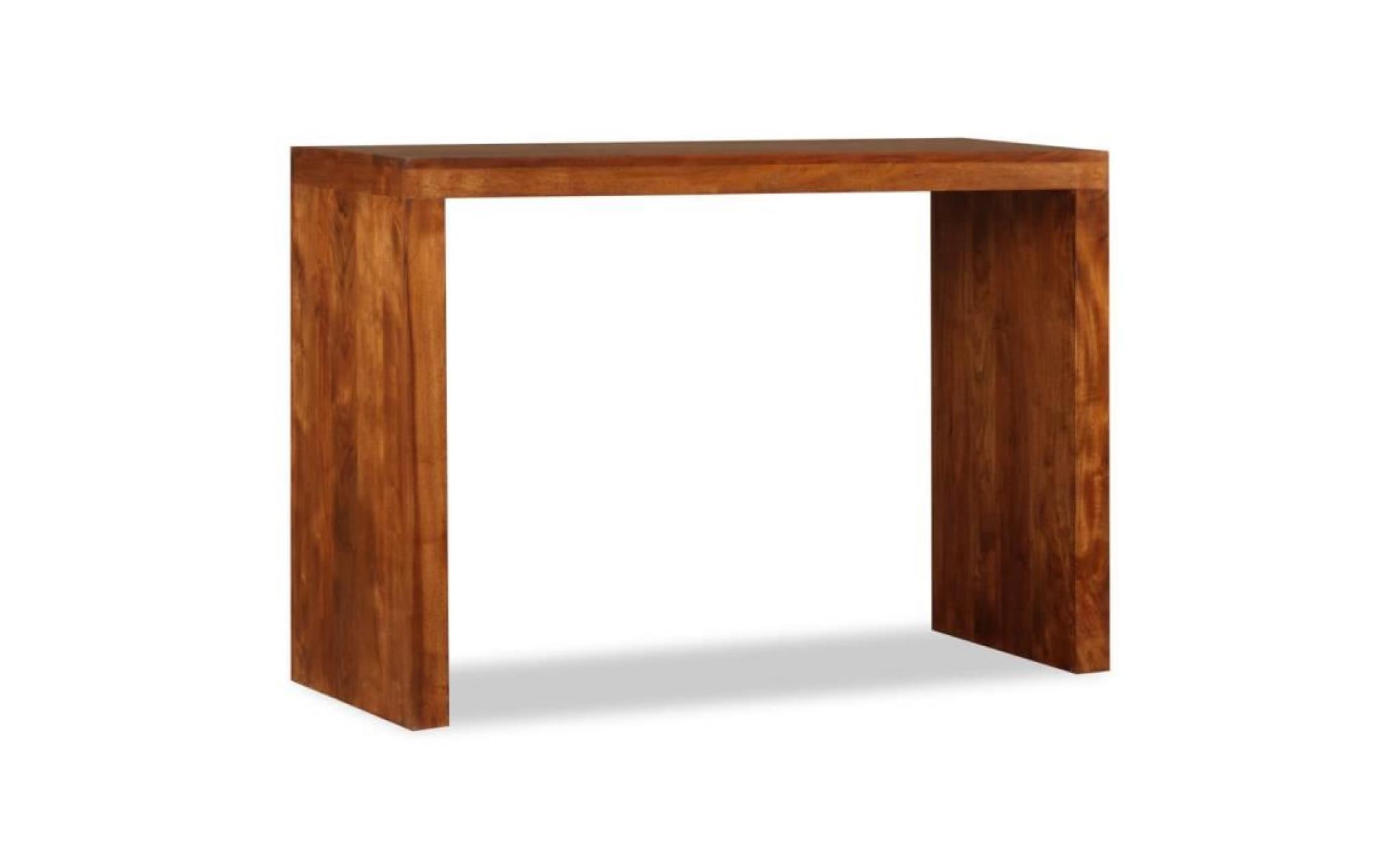 table console bois massif avec finition en sesham 110x40x76 cm pas cher