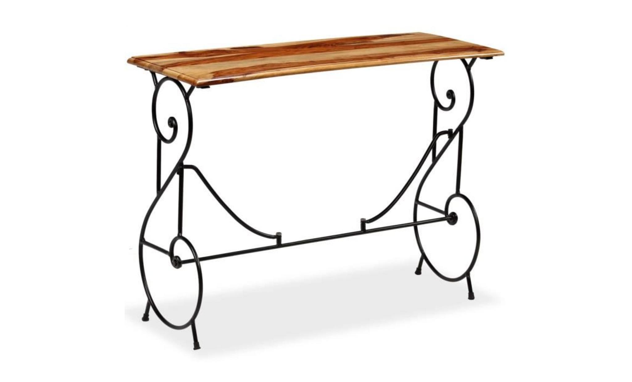 table console bois massif de sesham 100 x 40 x 75 cm